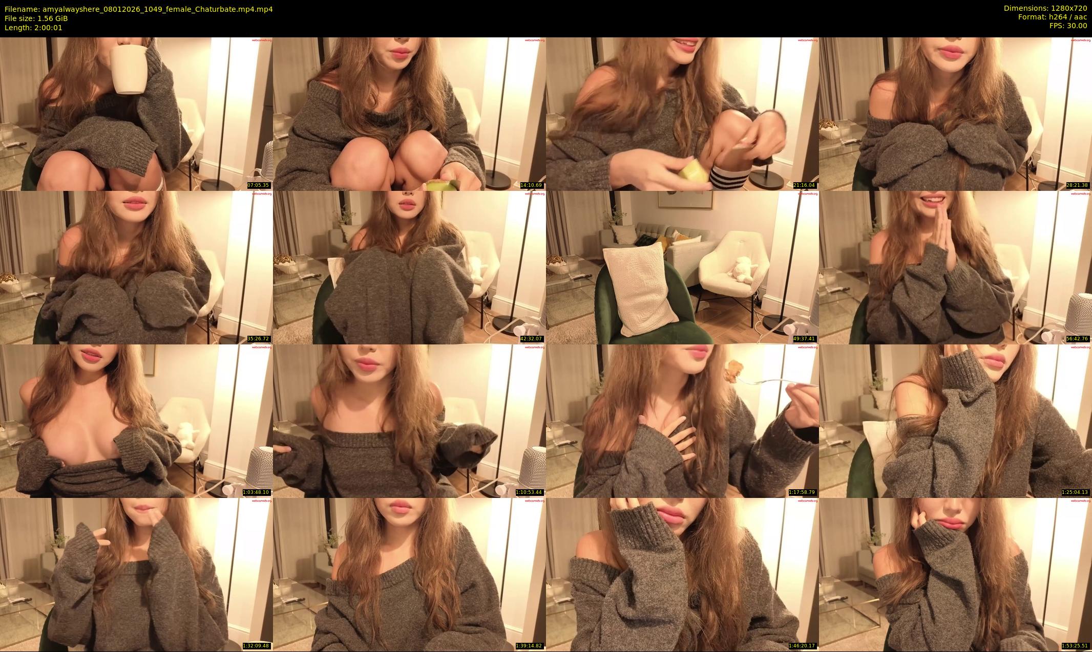 amyalwayshere — 121 minute Chaturbate female cam show recording, 720p, Jan 8, 2026