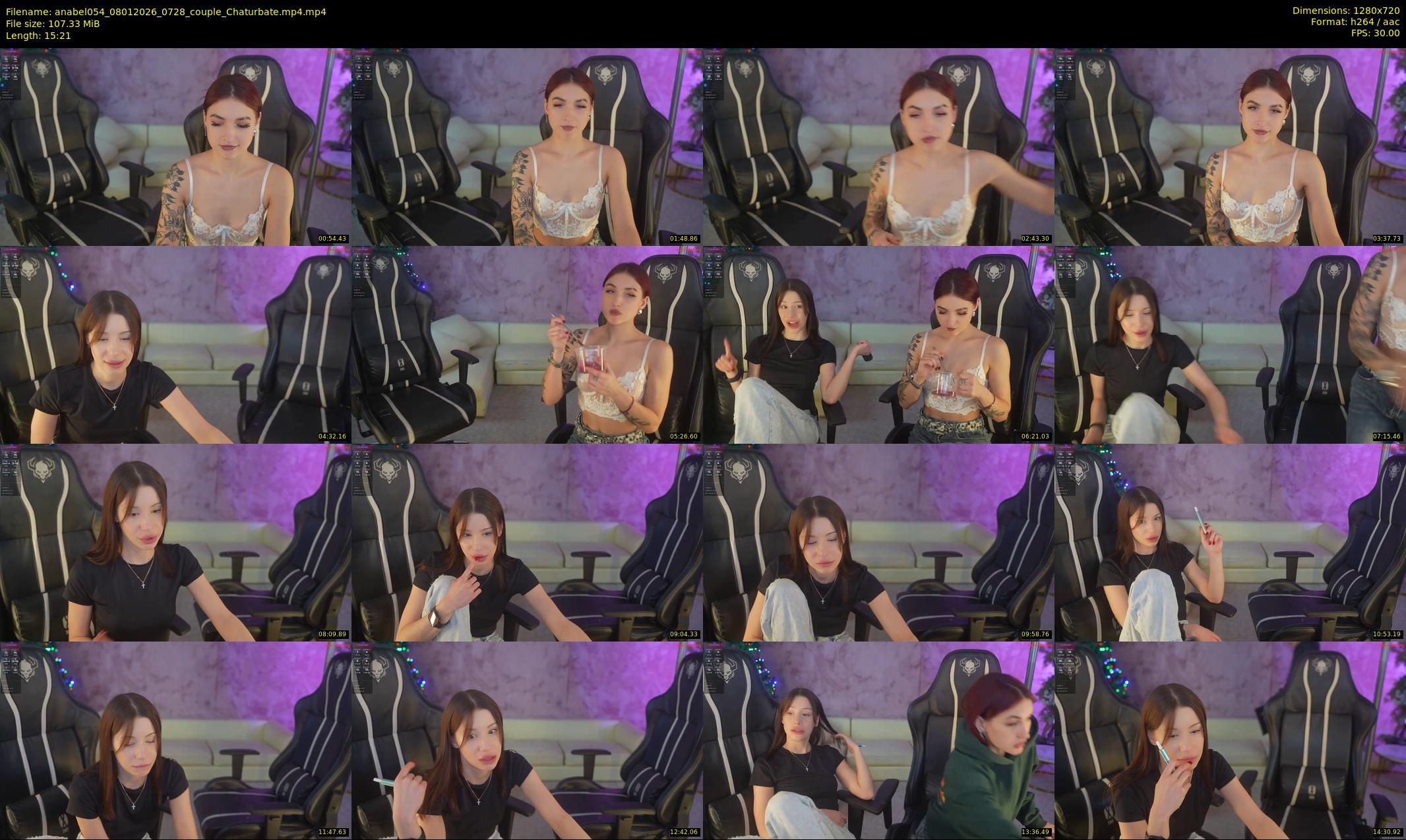 anabel054 — 16 minute Chaturbate female cam show recording, 720p, Jan 8, 2026