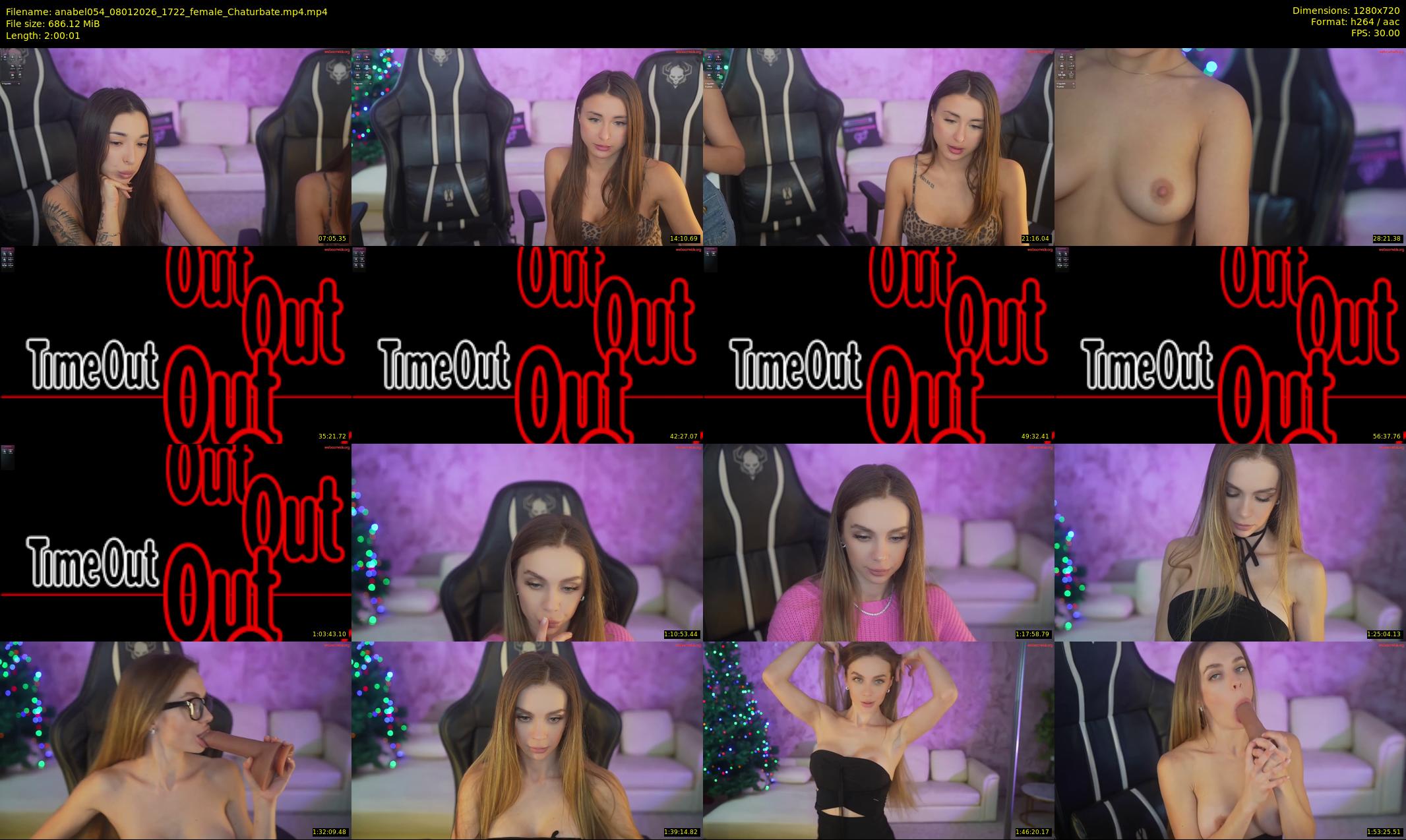 anabel054 — 121 minute Chaturbate female cam show recording, 720p, Jan 8, 2026