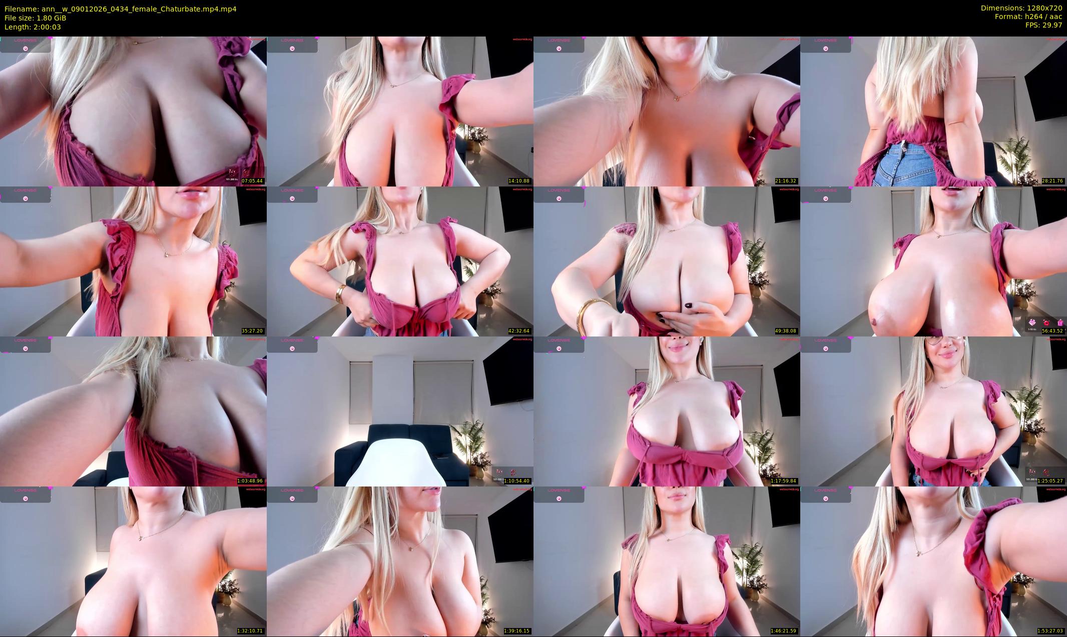 ann__w — 121 minute Chaturbate female cam show recording, 720p, Jan 9, 2026