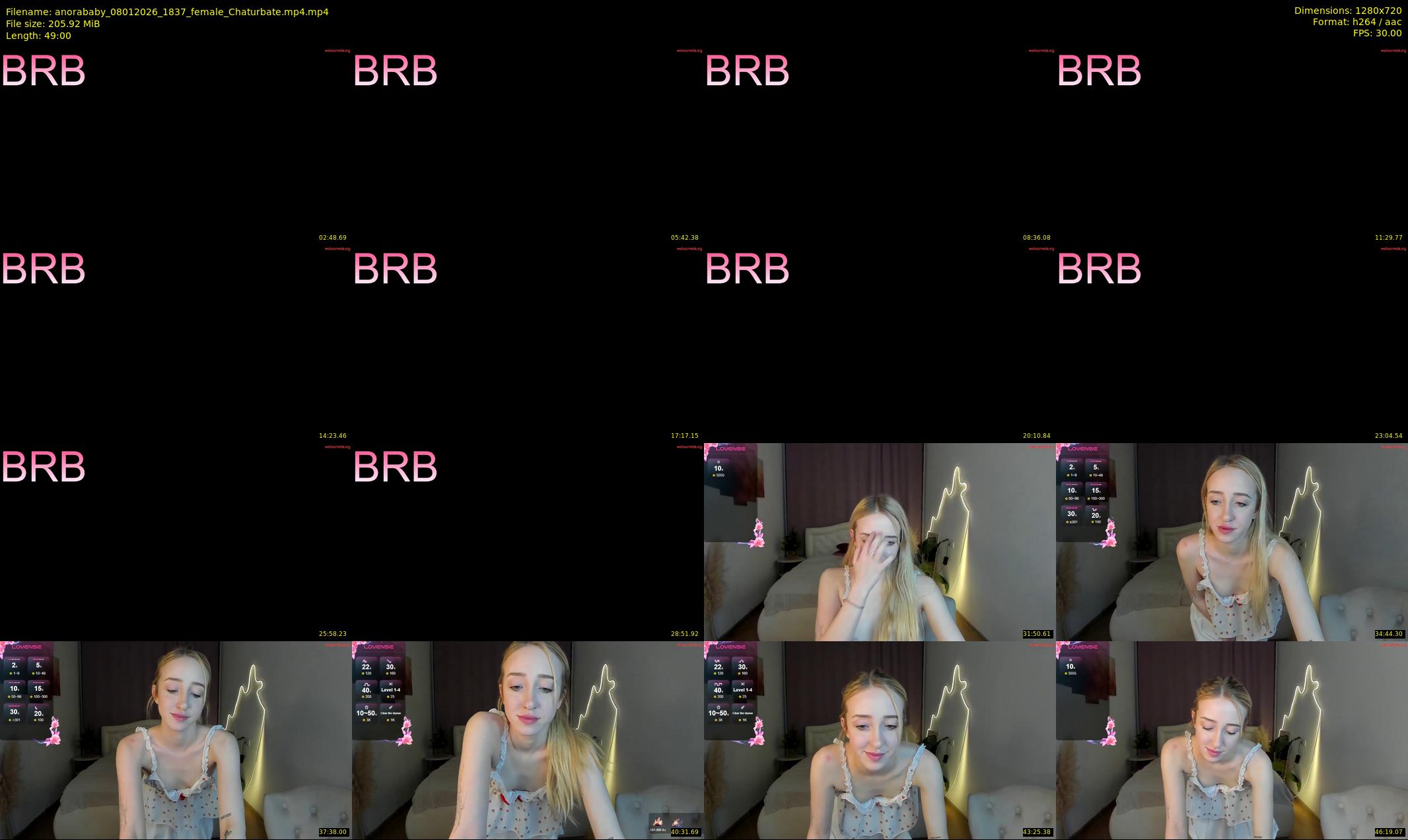 anorababy — 49 minute Chaturbate female cam show recording, 720p, Jan 8, 2026