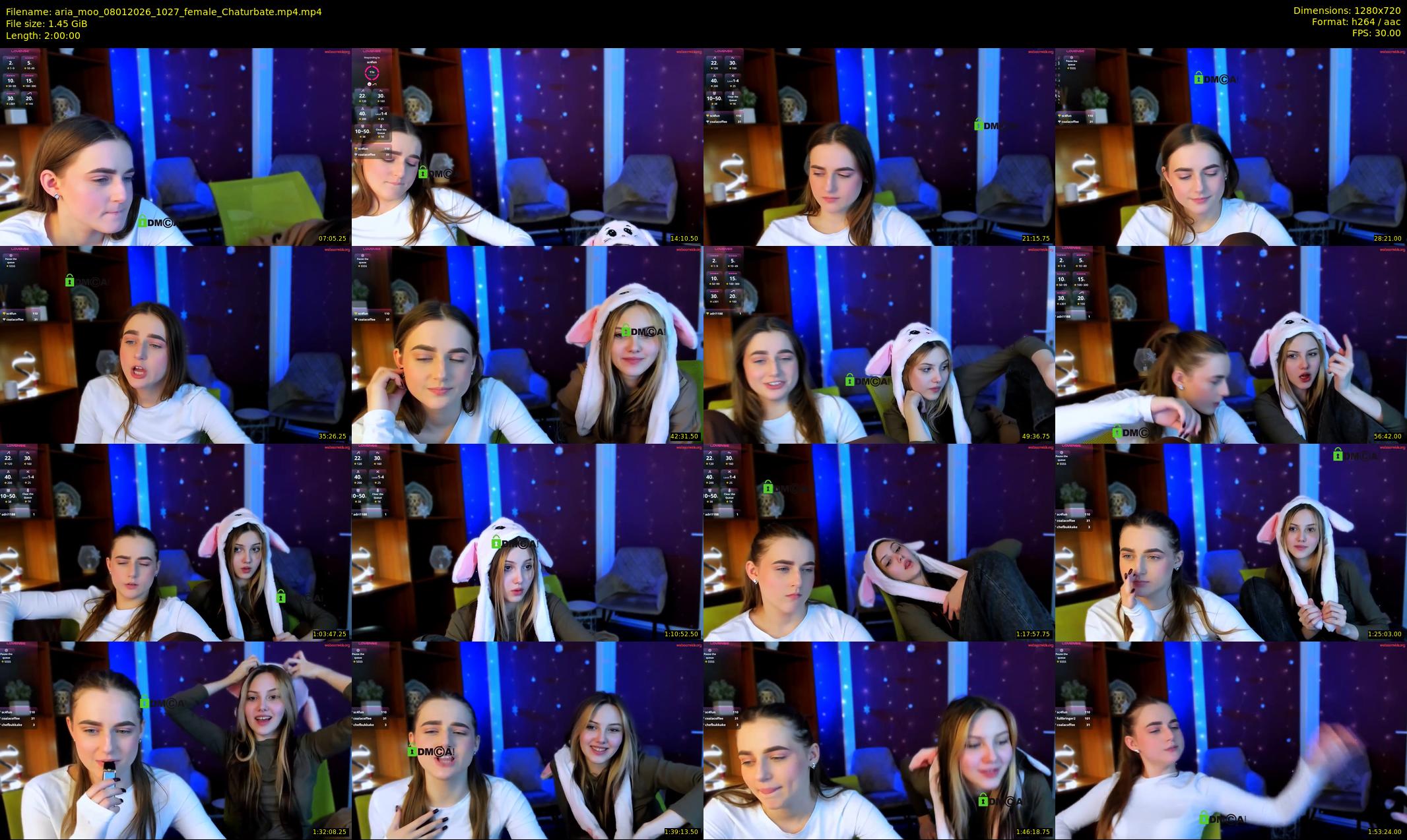 aria_moo — 120 minute Chaturbate couple cam show recording, 720p, Jan 8, 2026