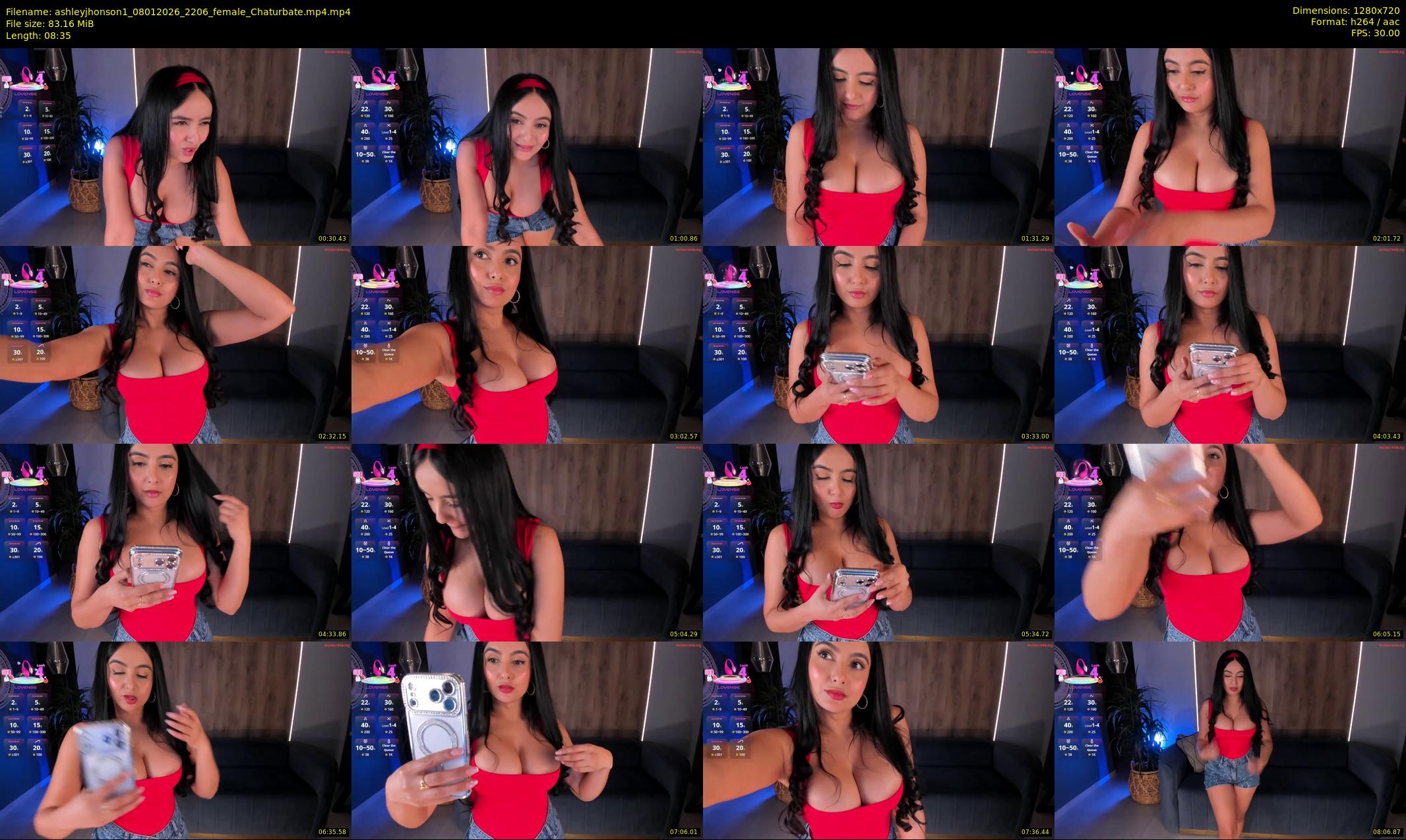 ashleyjhonson1 — 9 minute Chaturbate female cam show recording, 720p, Jan 8, 2026