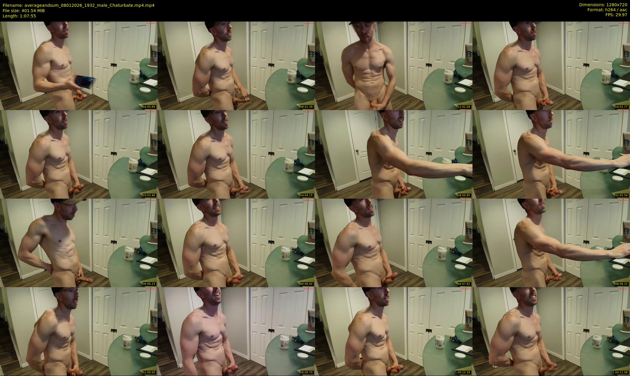 averageandsum — 68 minute Chaturbate male cam show recording, 720p, Jan 8, 2026