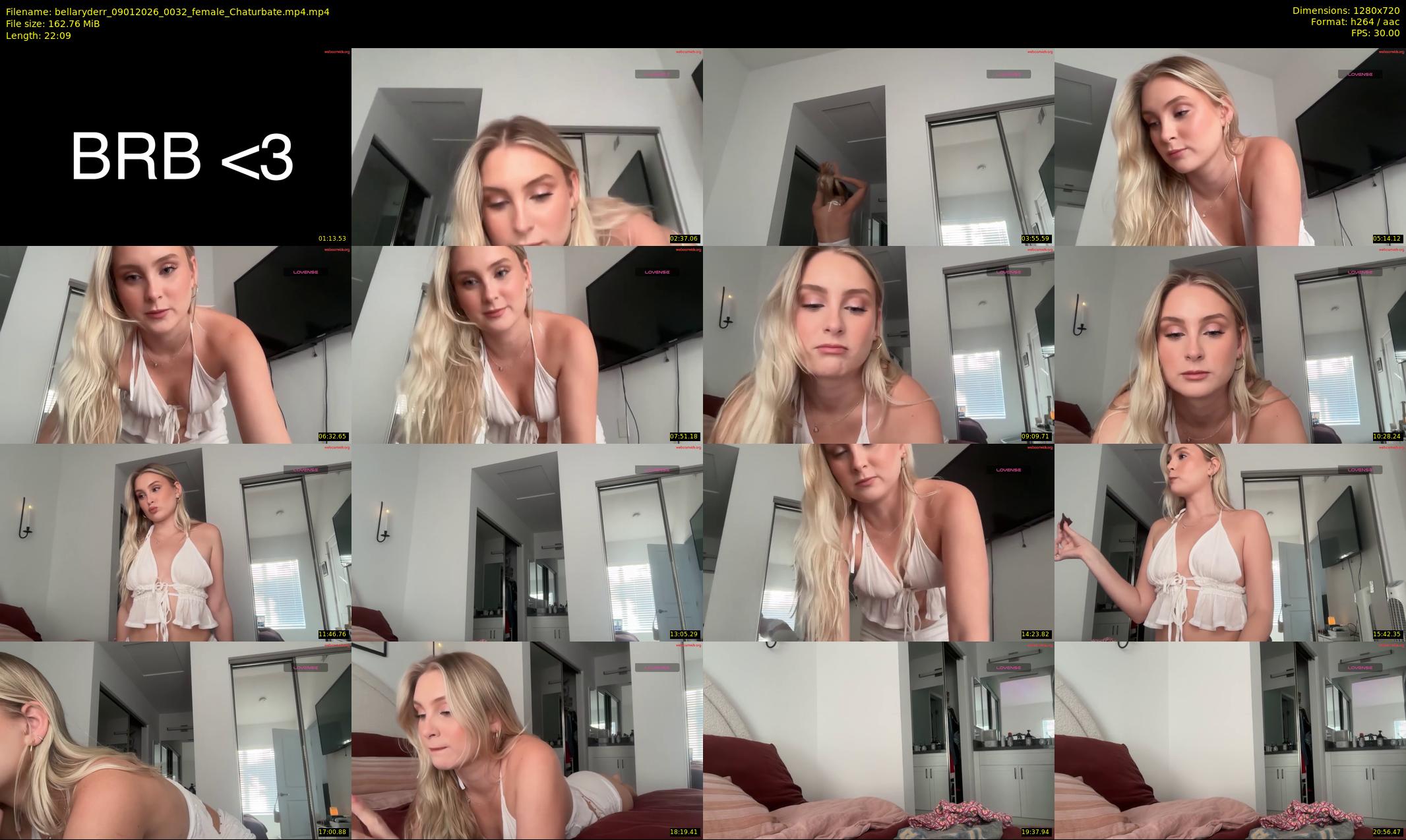 bellaryderr — 23 minute Chaturbate female cam show recording, 720p, Jan 9, 2026