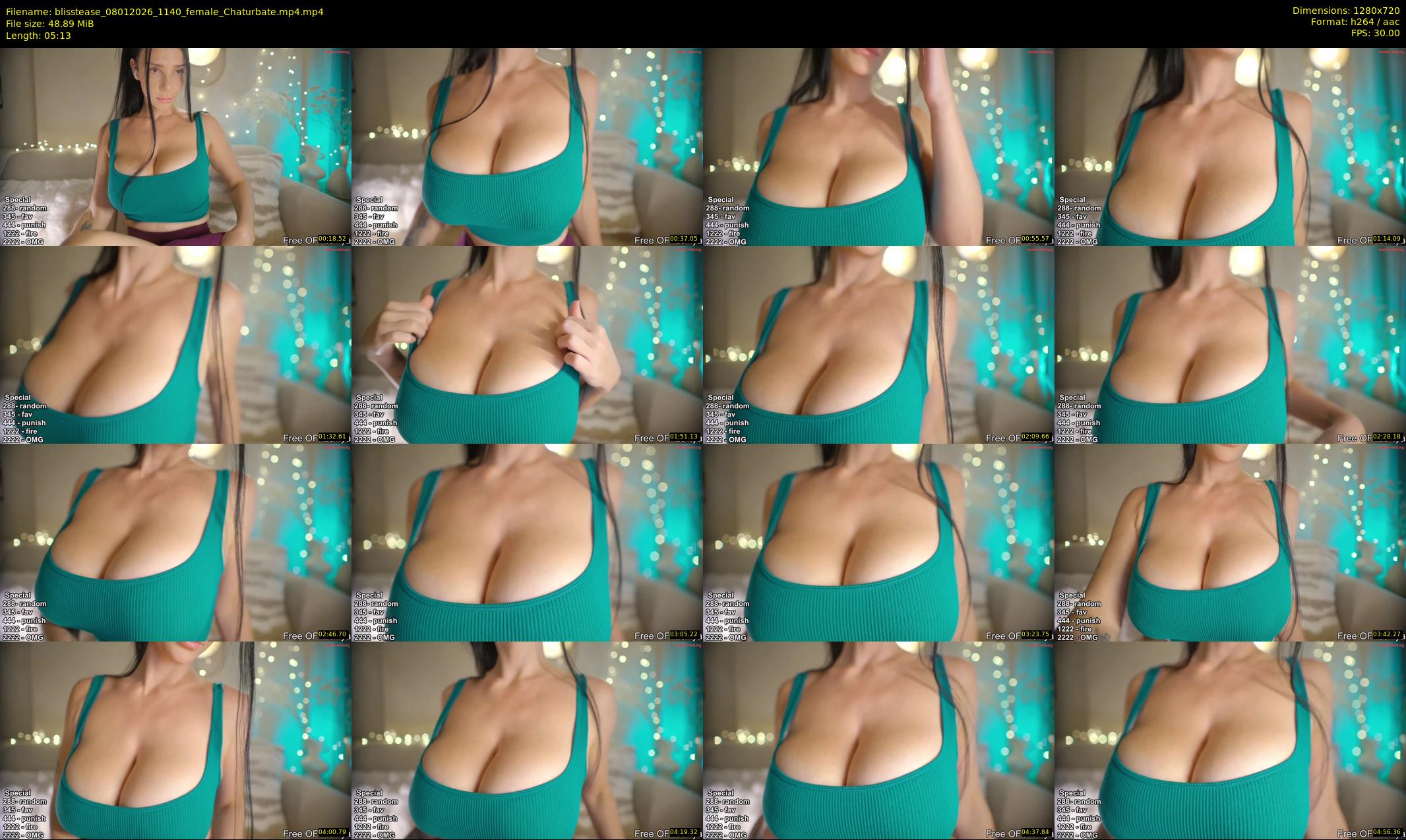 blisstease — 6 minute Chaturbate female cam show recording, 720p, Jan 8, 2026