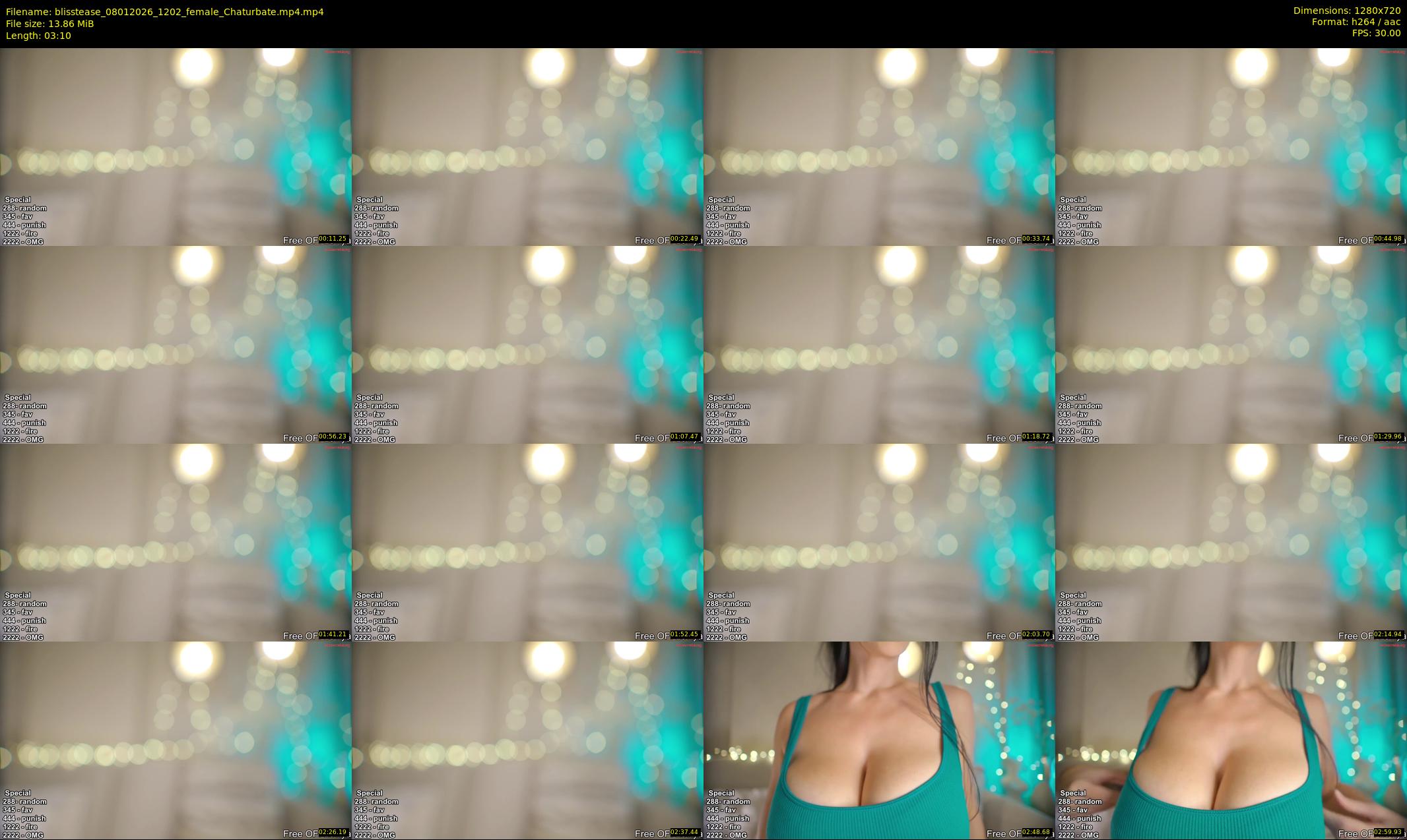 blisstease — 4 minute Chaturbate female cam show recording, 720p, Jan 8, 2026