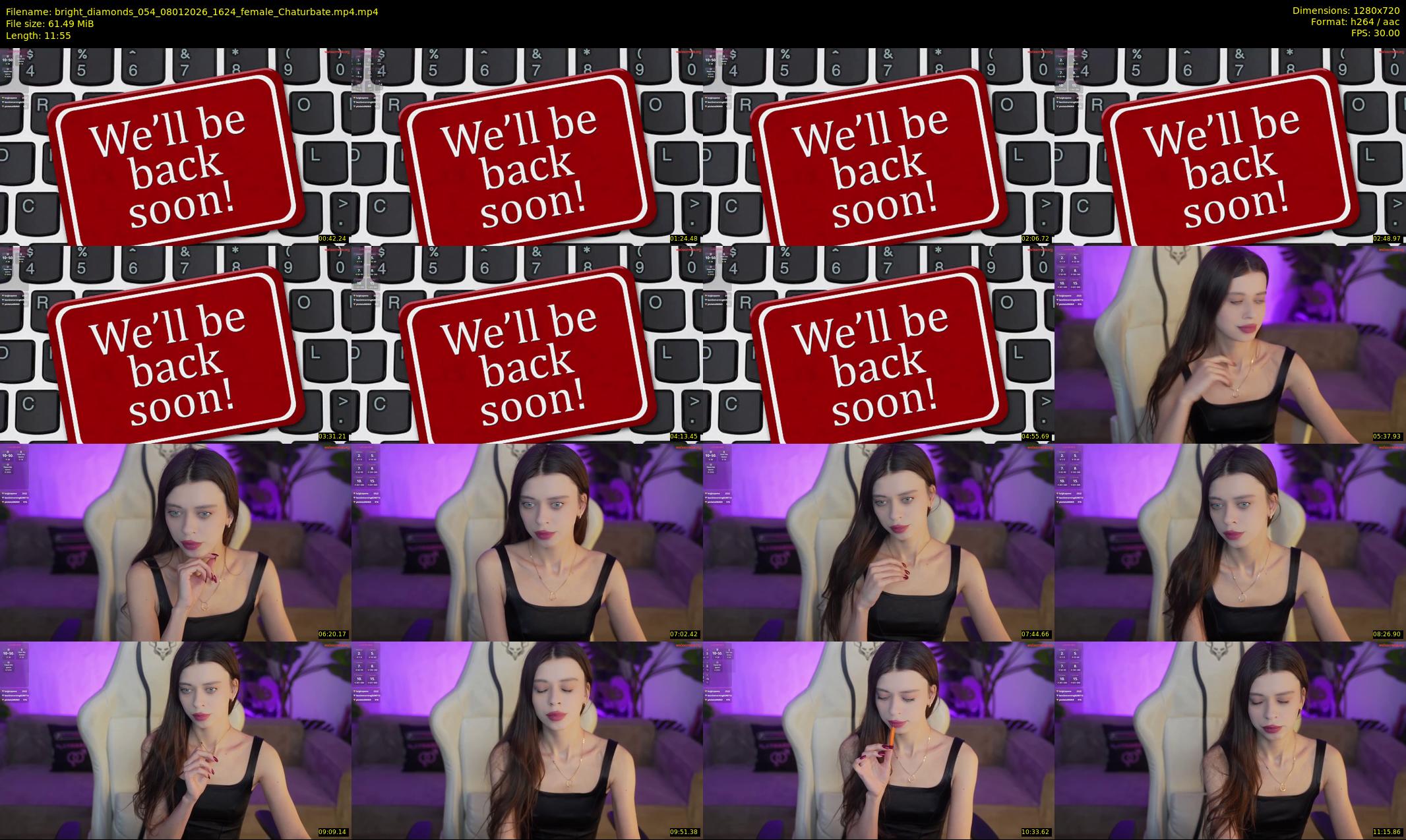 bright_diamonds_054 — 12 minute Chaturbate couple cam show recording, 720p, Jan 8, 2026