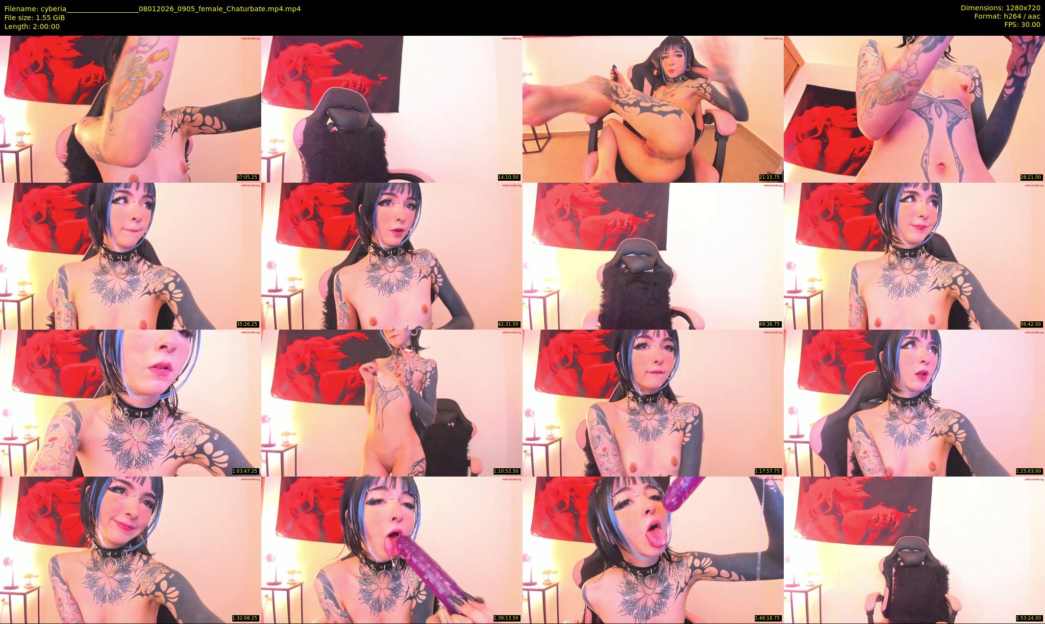 cyberia____________________ — 120 minute Chaturbate female cam show recording, 720p, Jan 8, 2026