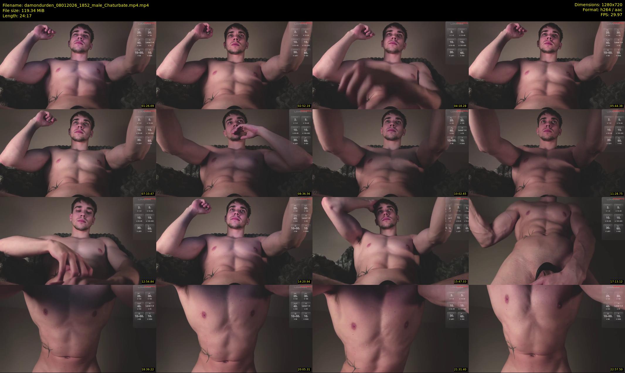 damondurden — 25 minute Chaturbate male cam show recording, 720p, Jan 8, 2026