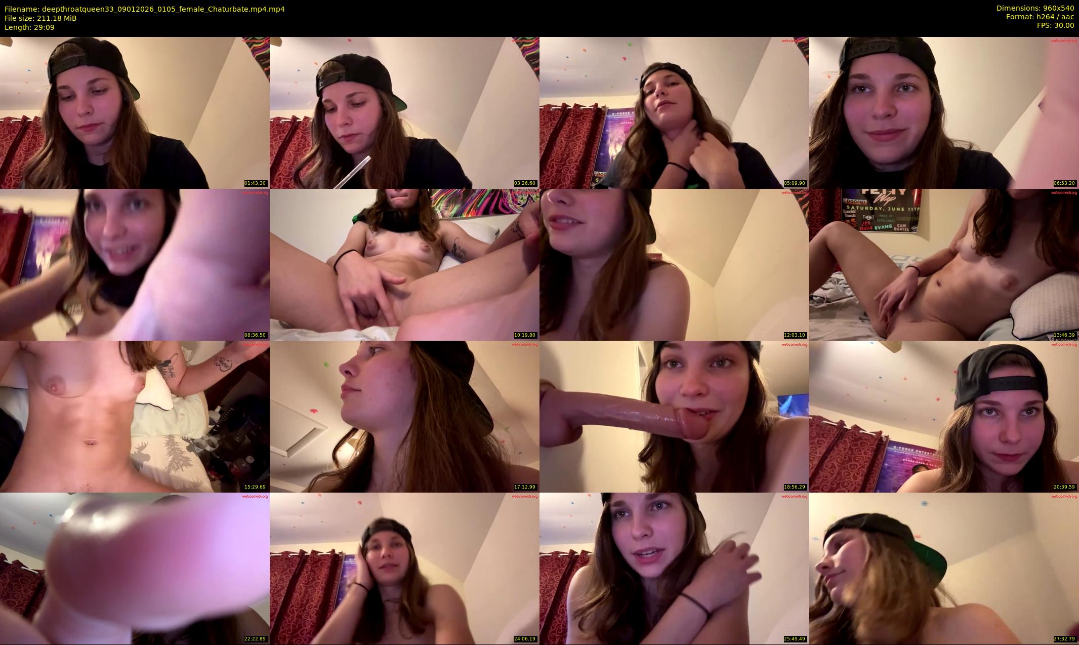 deepthroatqueen33 — 30 minute Chaturbate female cam show recording, 480p, Jan 9, 2026