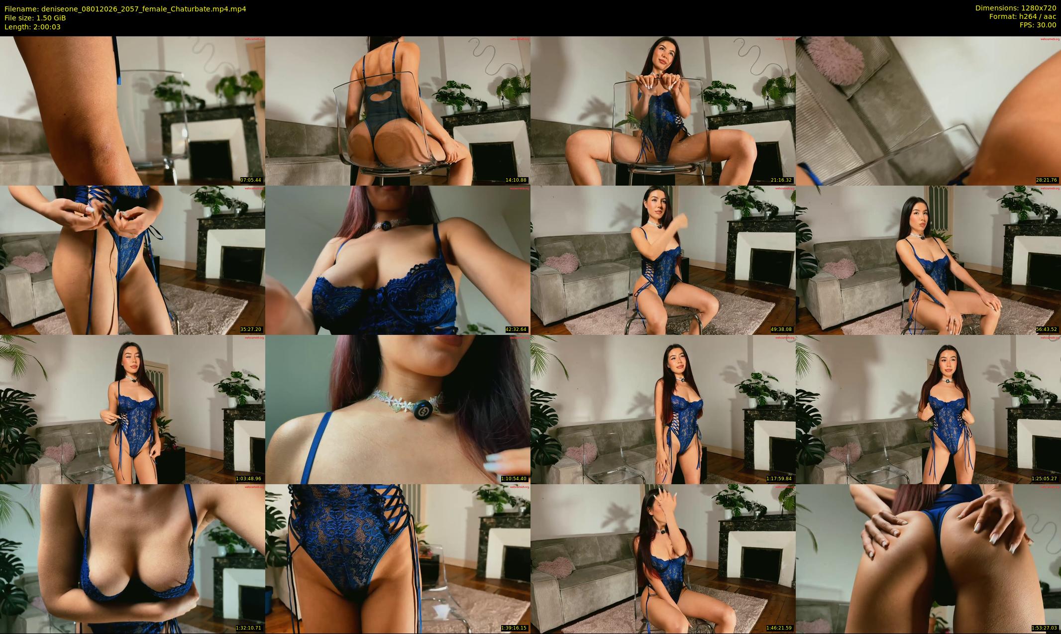 deniseone — 121 minute Chaturbate female cam show recording, 720p, Jan 8, 2026