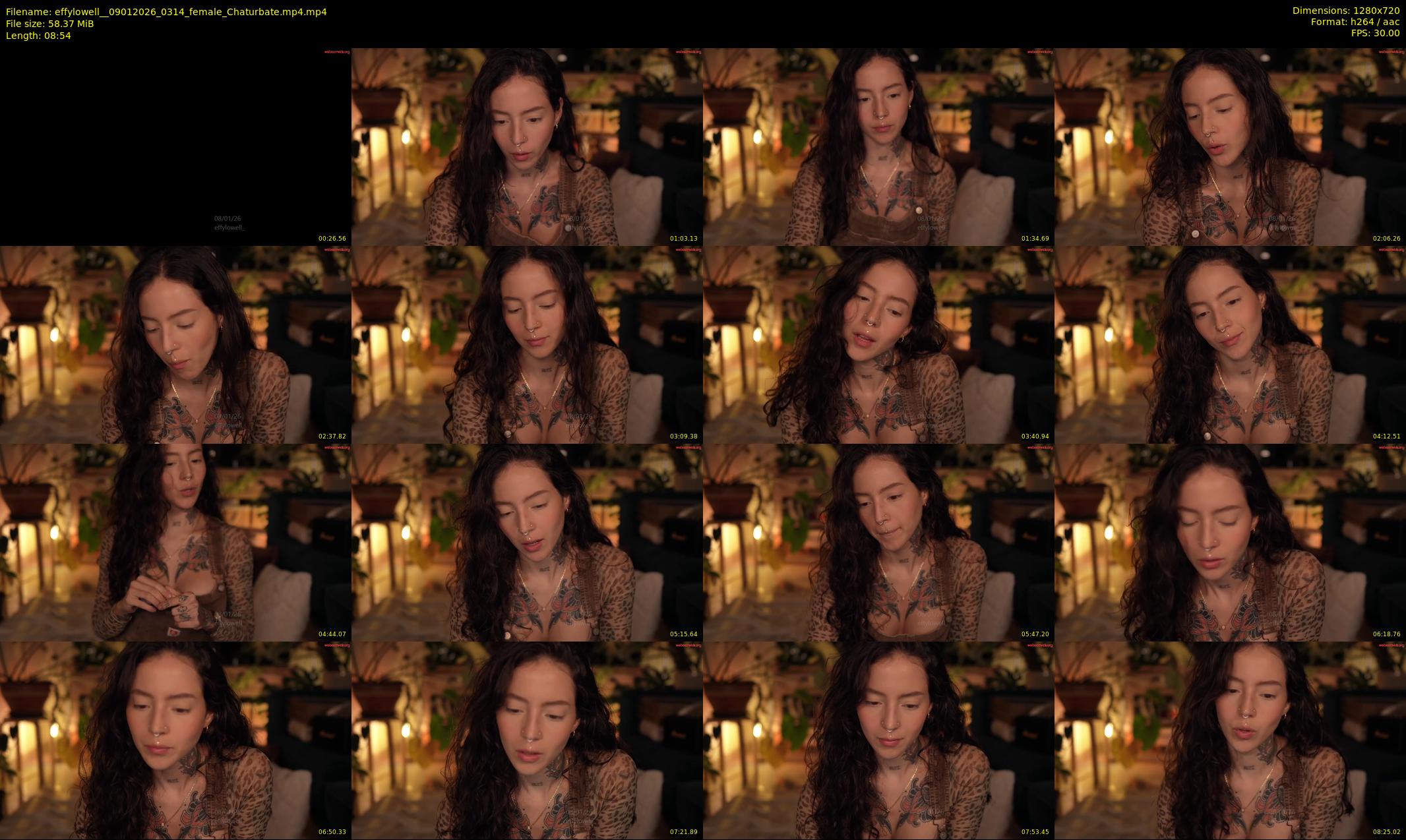 effylowell_ — 9 minute Chaturbate female cam show recording, 720p, Jan 9, 2026