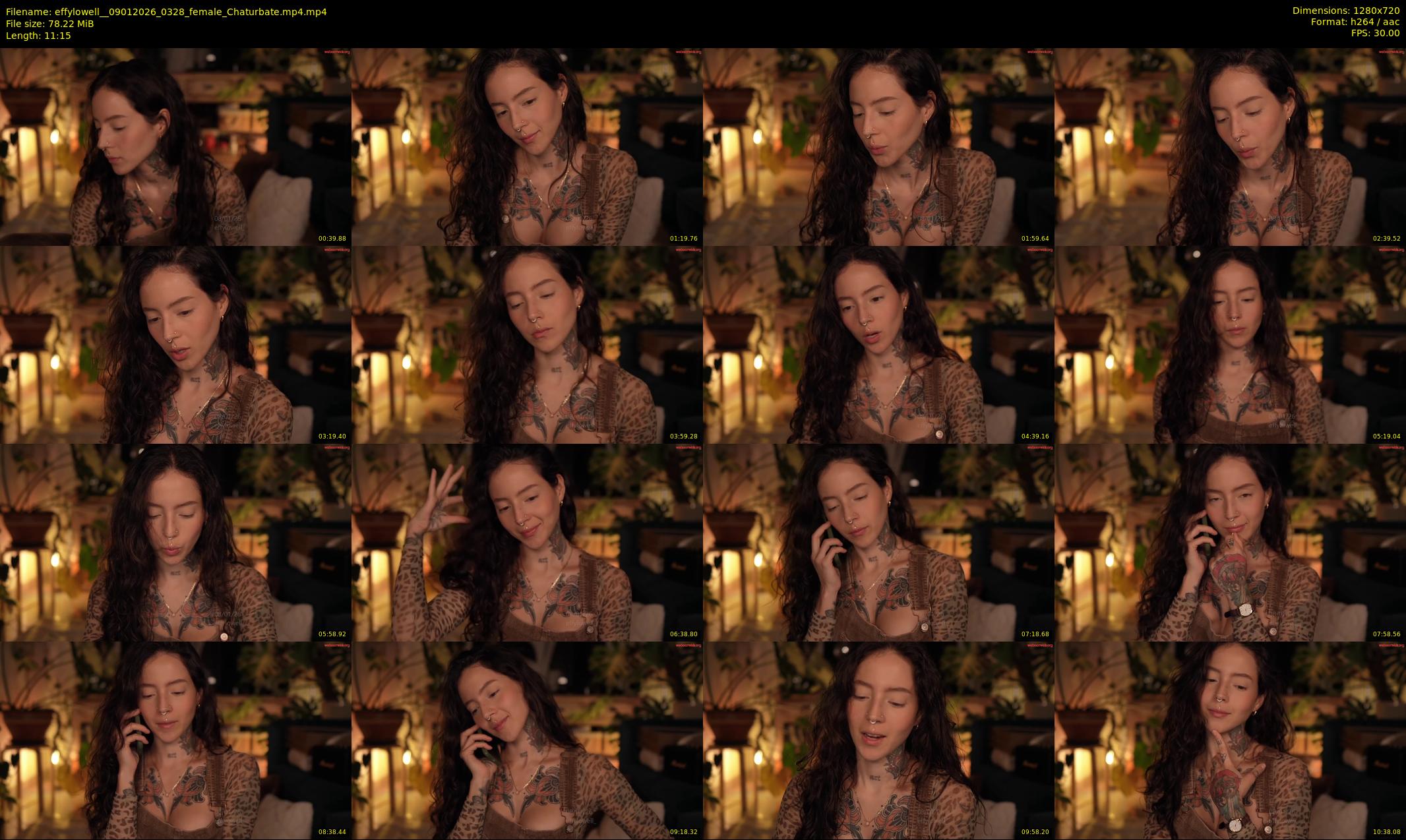 effylowell_ — 12 minute Chaturbate female cam show recording, 720p, Jan 9, 2026