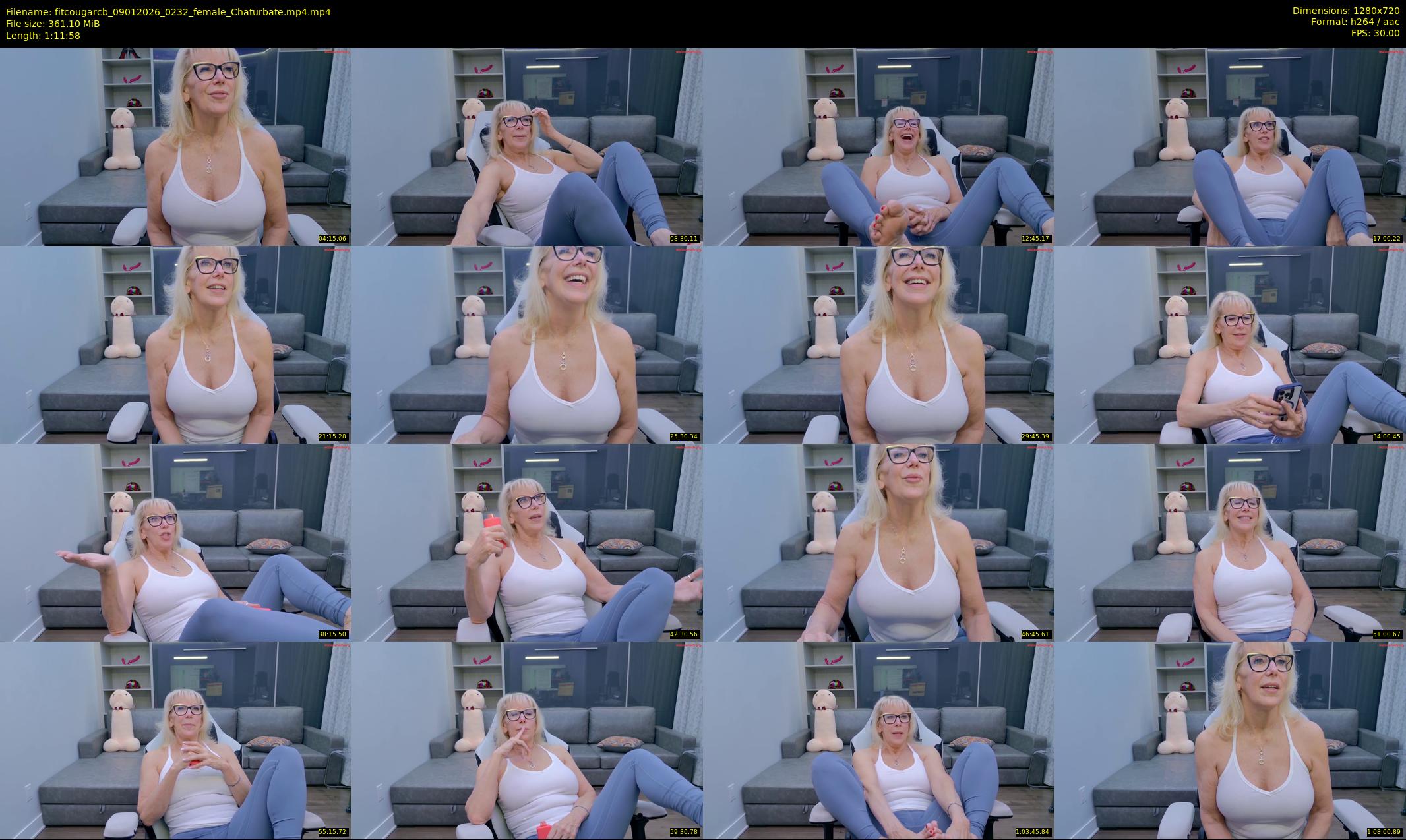 fitcougarcb — 72 minute Chaturbate female cam show recording, 720p, Jan 9, 2026