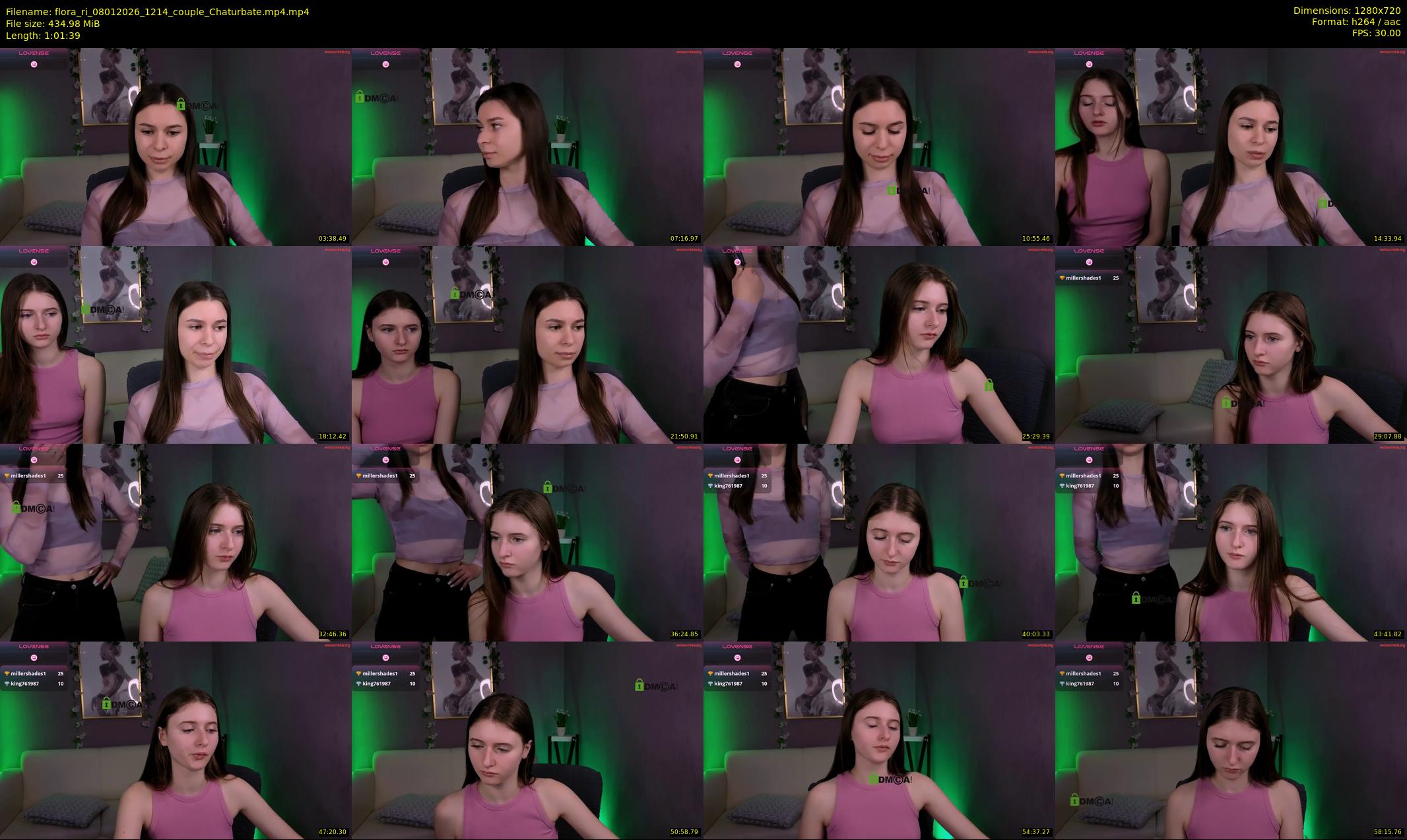 flora_ri — 62 minute Chaturbate female cam show recording, 720p, Jan 8, 2026