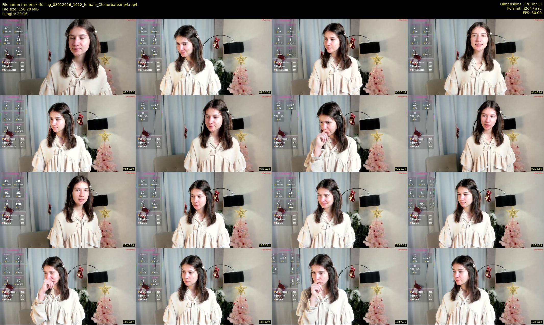 frederickafulling — 21 minute Chaturbate female cam show recording, 720p, Jan 8, 2026