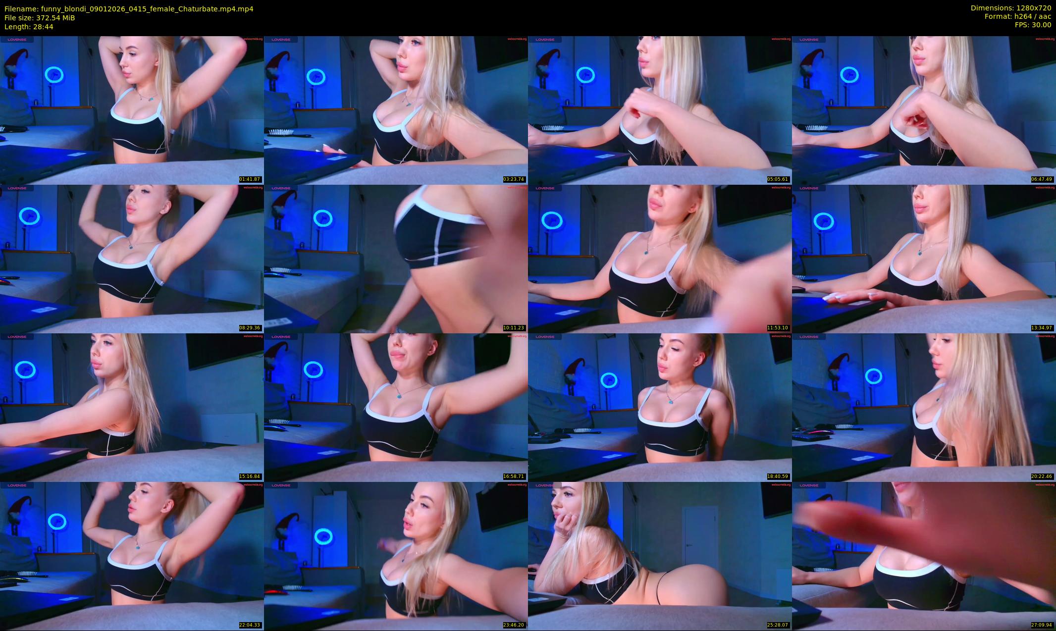 funny_blondi — 29 minute Chaturbate female cam show recording, 720p, Jan 9, 2026