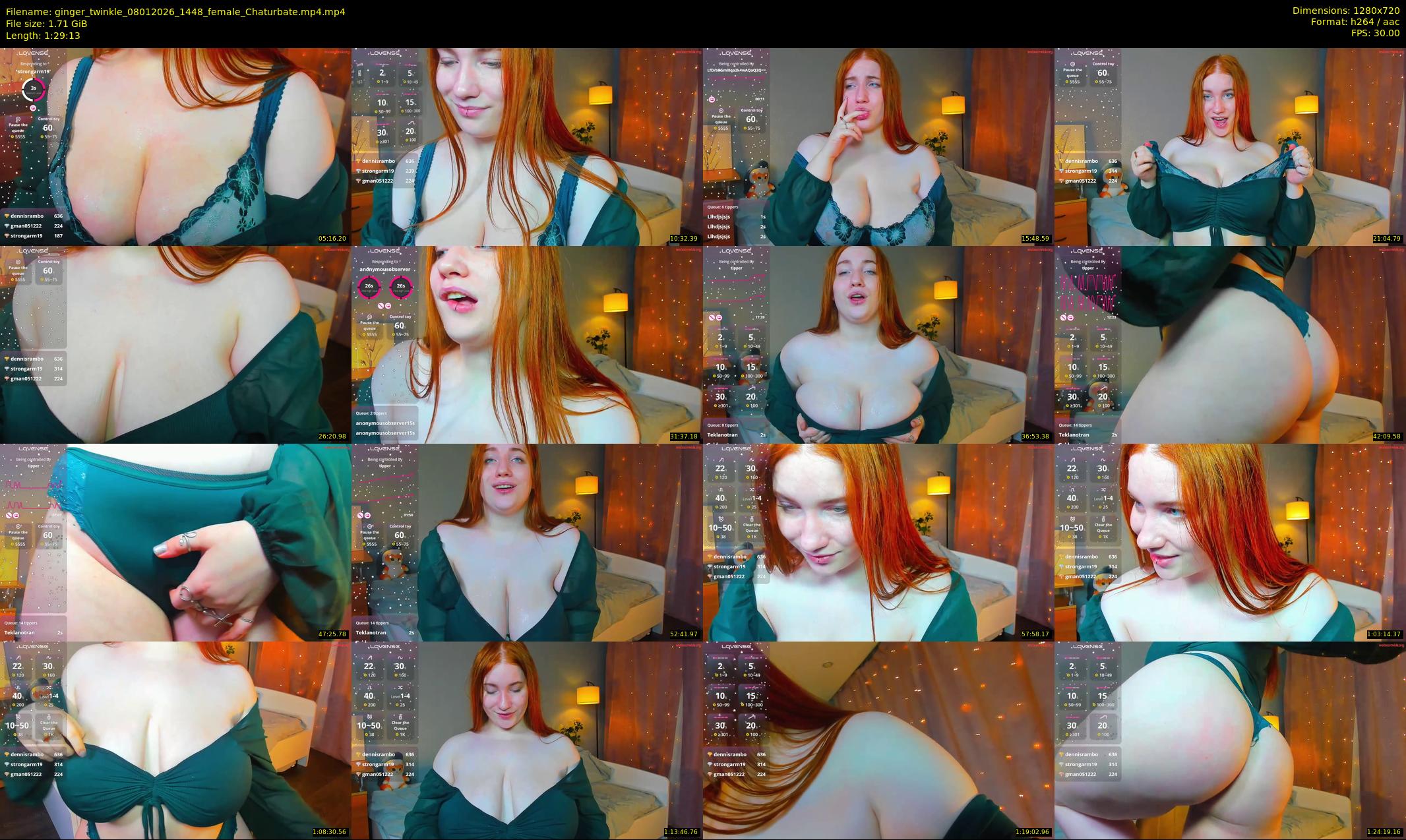 ginger_twinkle — 90 minute Chaturbate female cam show recording, 720p, Jan 8, 2026