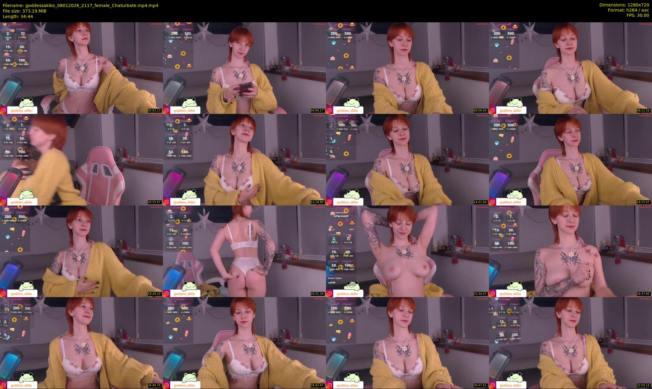goddessakiko — 35 minute Chaturbate female cam show recording, 720p, Jan 8, 2026