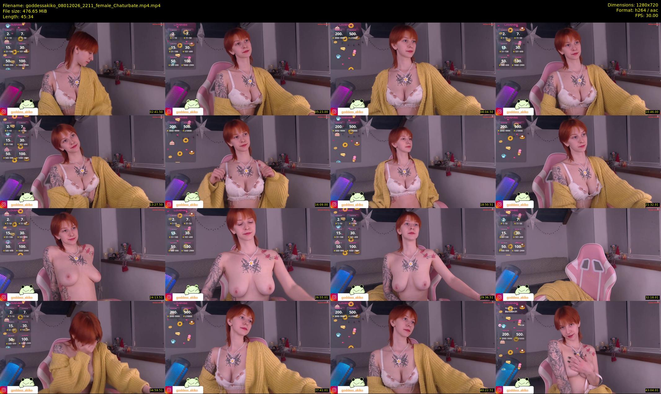 goddessakiko — 46 minute Chaturbate female cam show recording, 720p, Jan 8, 2026