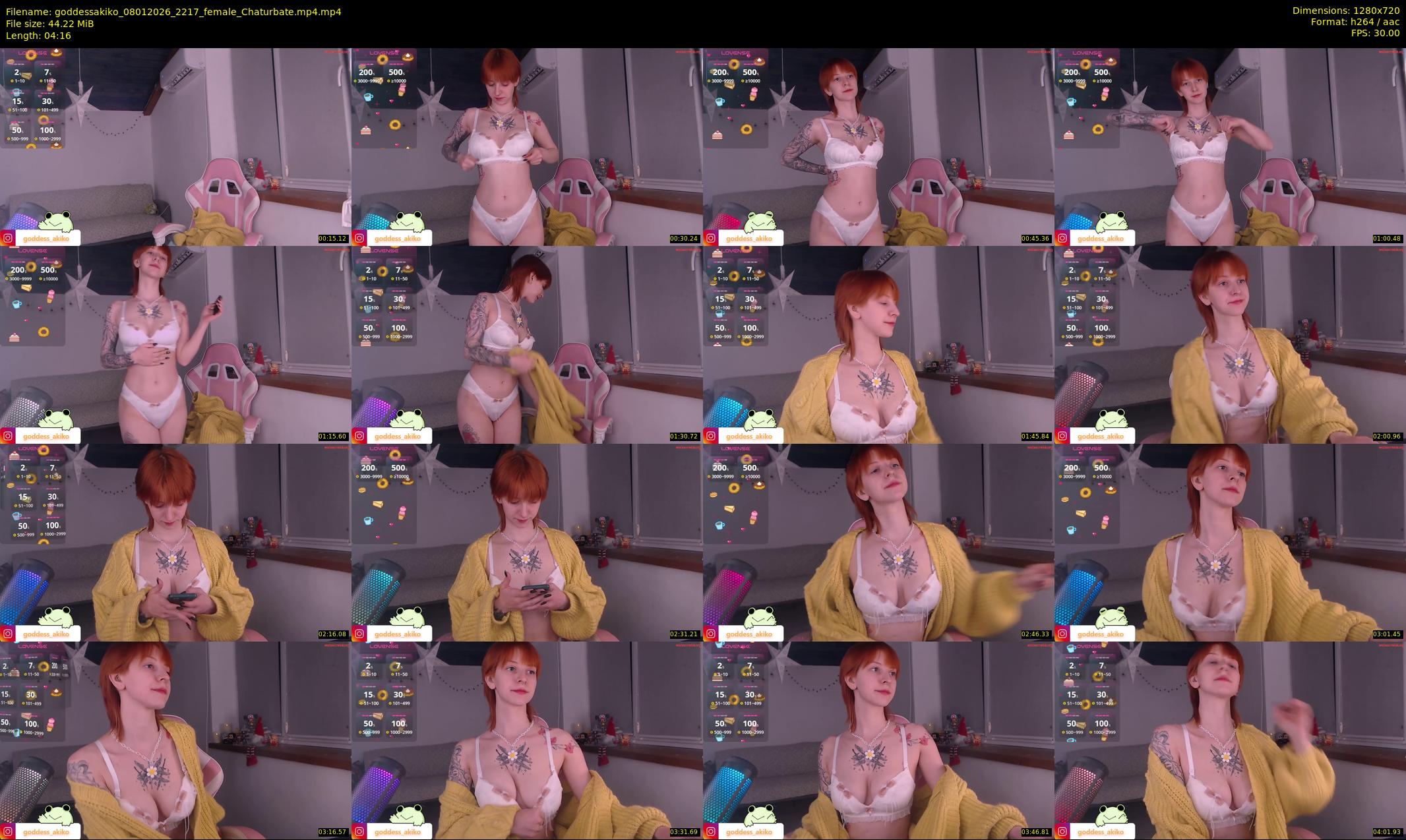 goddessakiko — 5 minute Chaturbate female cam show recording, 720p, Jan 8, 2026