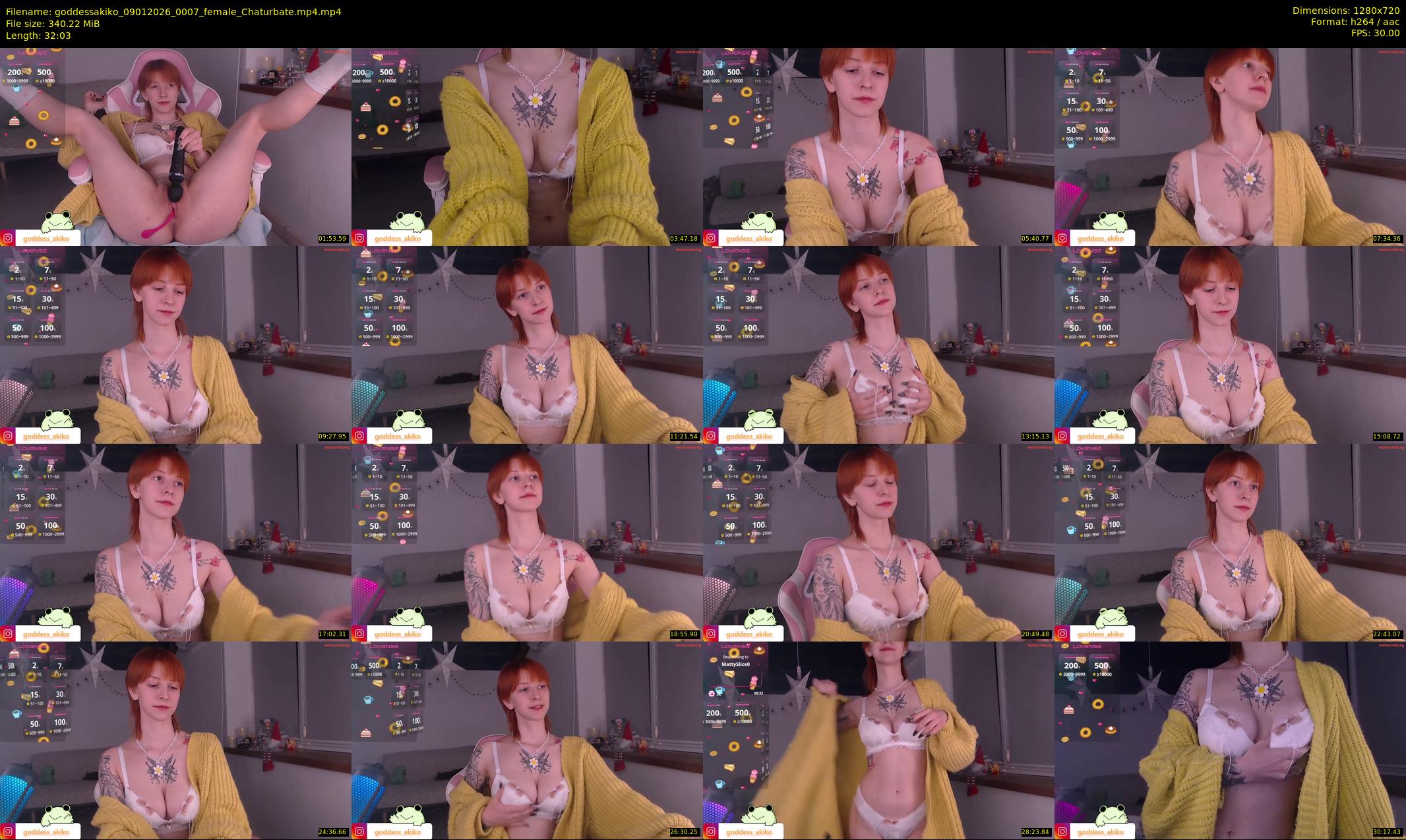 goddessakiko — 33 minute Chaturbate female cam show recording, 720p, Jan 9, 2026