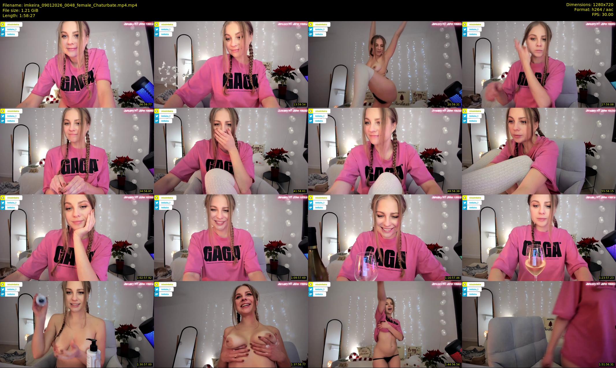 imkeira — 119 minute Chaturbate female cam show recording, 720p, Jan 9, 2026