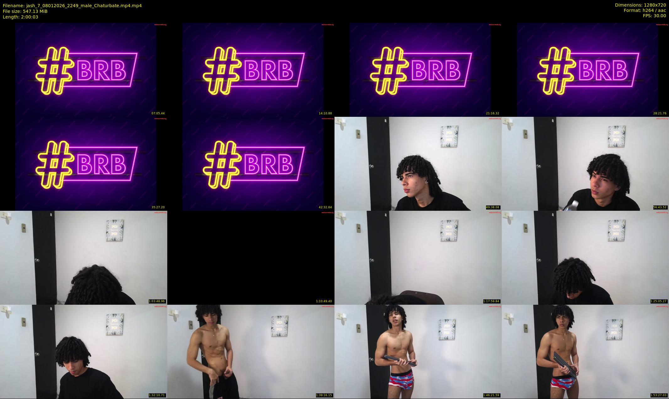 jash_7 — 121 minute Chaturbate male cam show recording, 720p, Jan 8, 2026