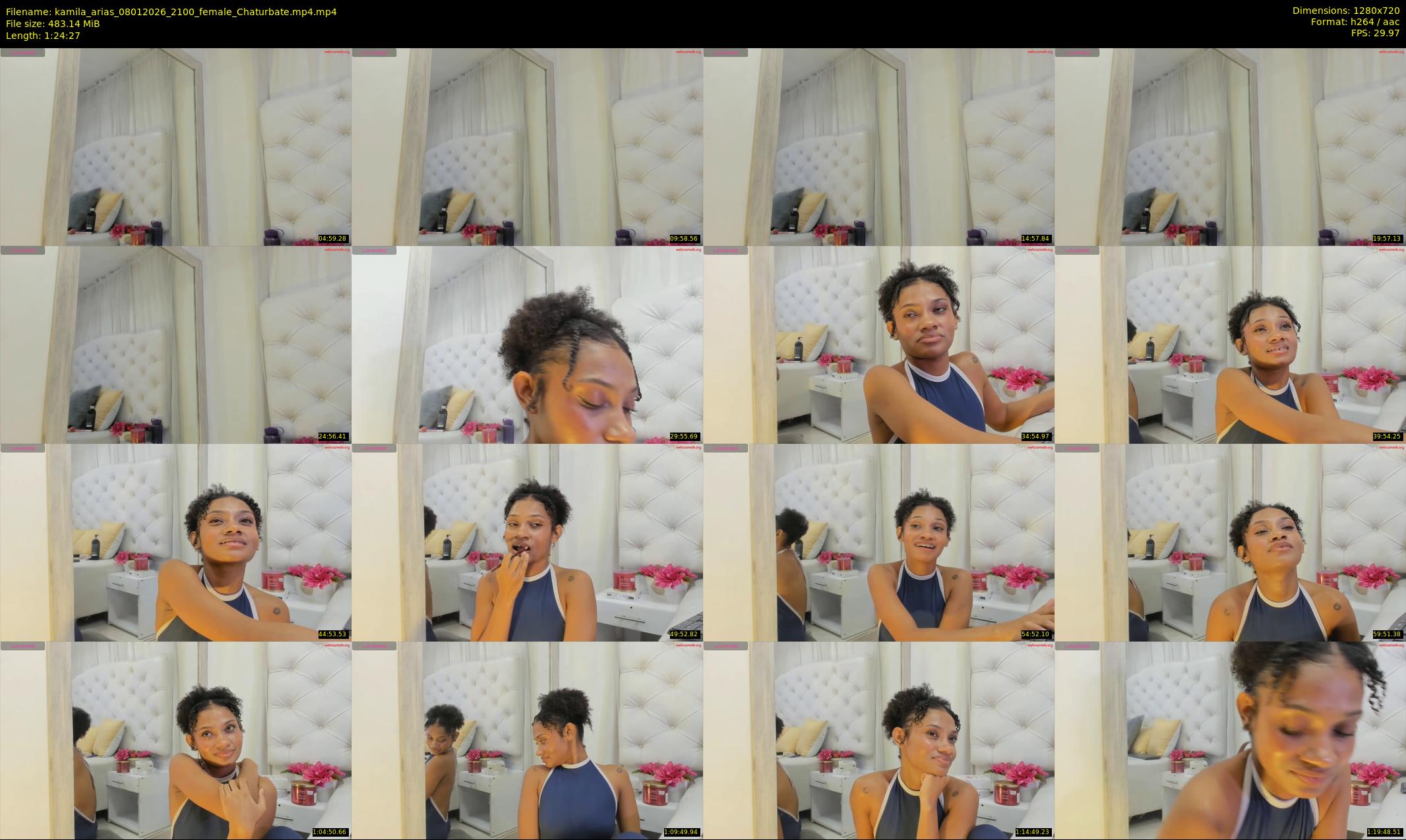 kamila_arias — 85 minute Chaturbate female cam show recording, 720p, Jan 8, 2026