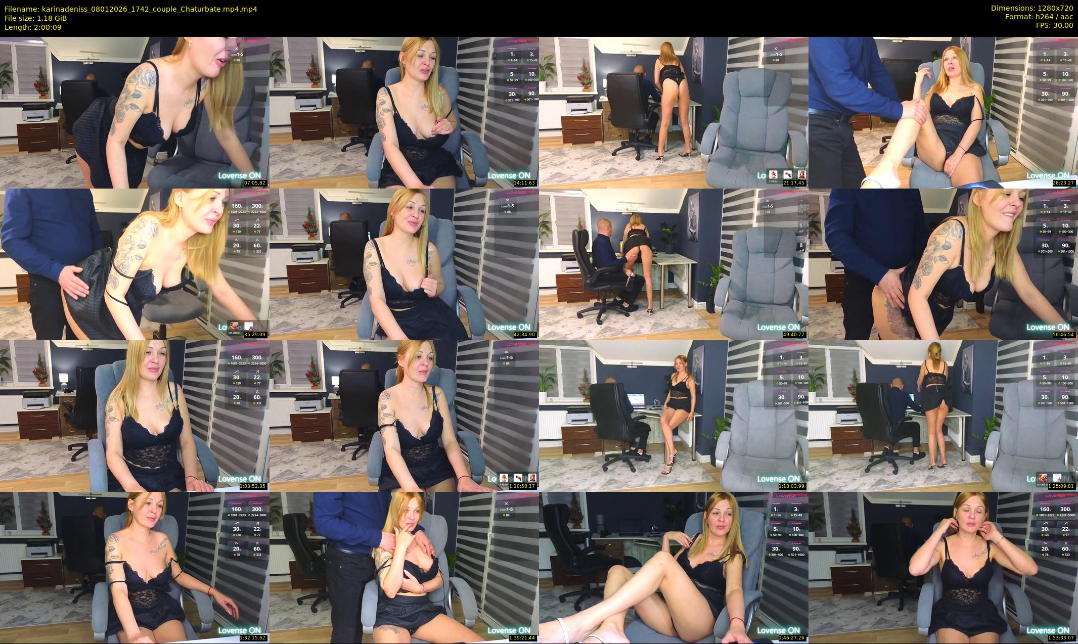 karinadeniss — 121 minute Chaturbate couple cam show recording, 720p, Jan 8, 2026