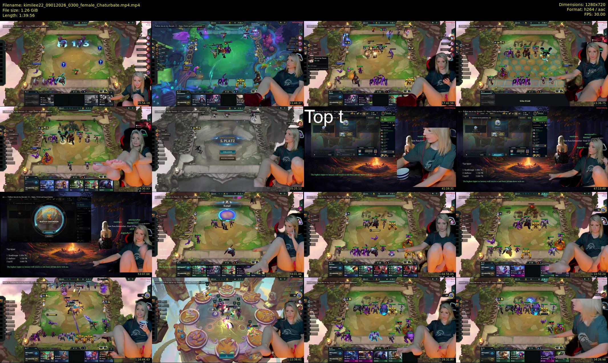 kimilee22 — 100 minute Chaturbate female cam show recording, 720p, Jan 9, 2026