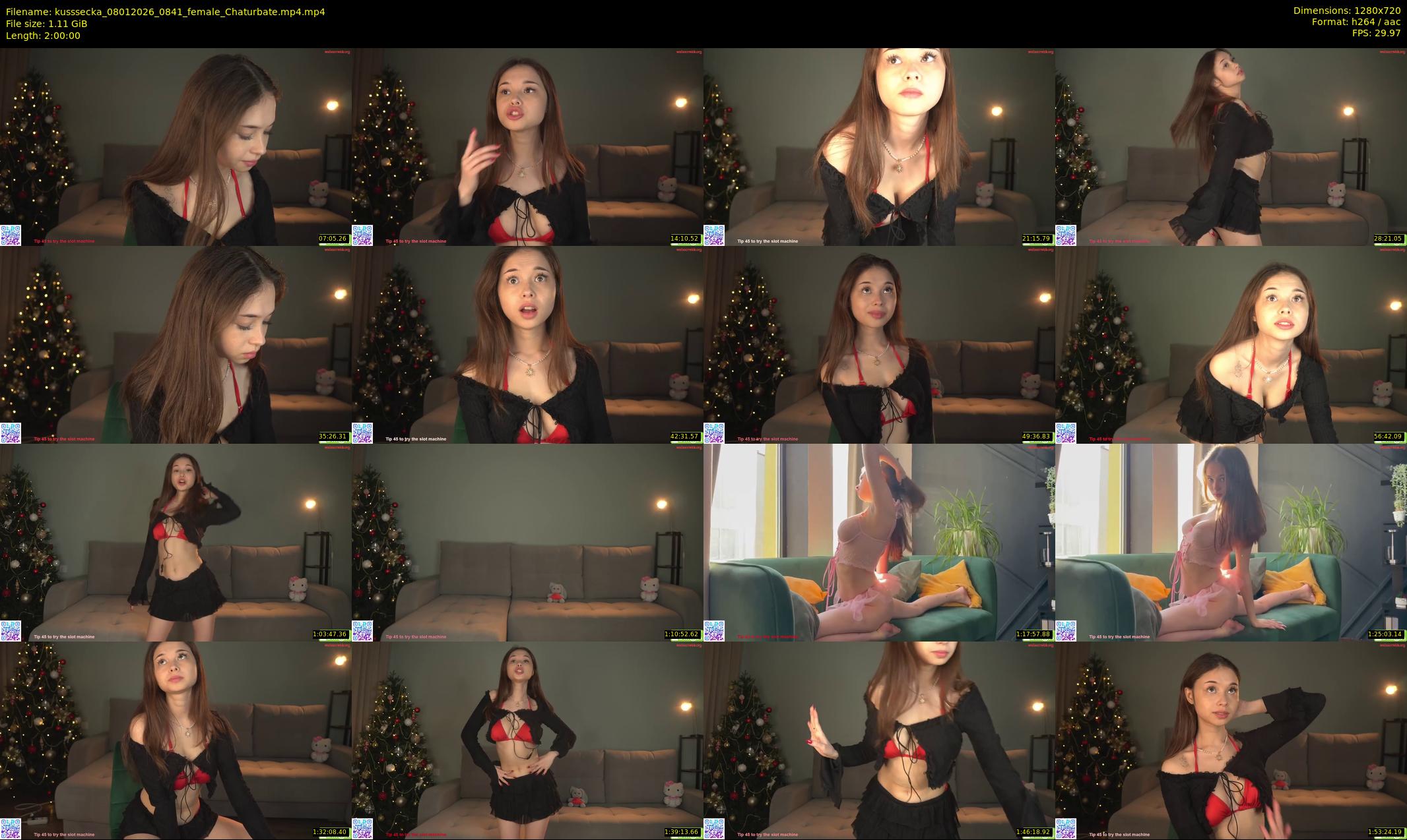 kusssecka — 120 minute Chaturbate female cam show recording, 720p, Jan 8, 2026