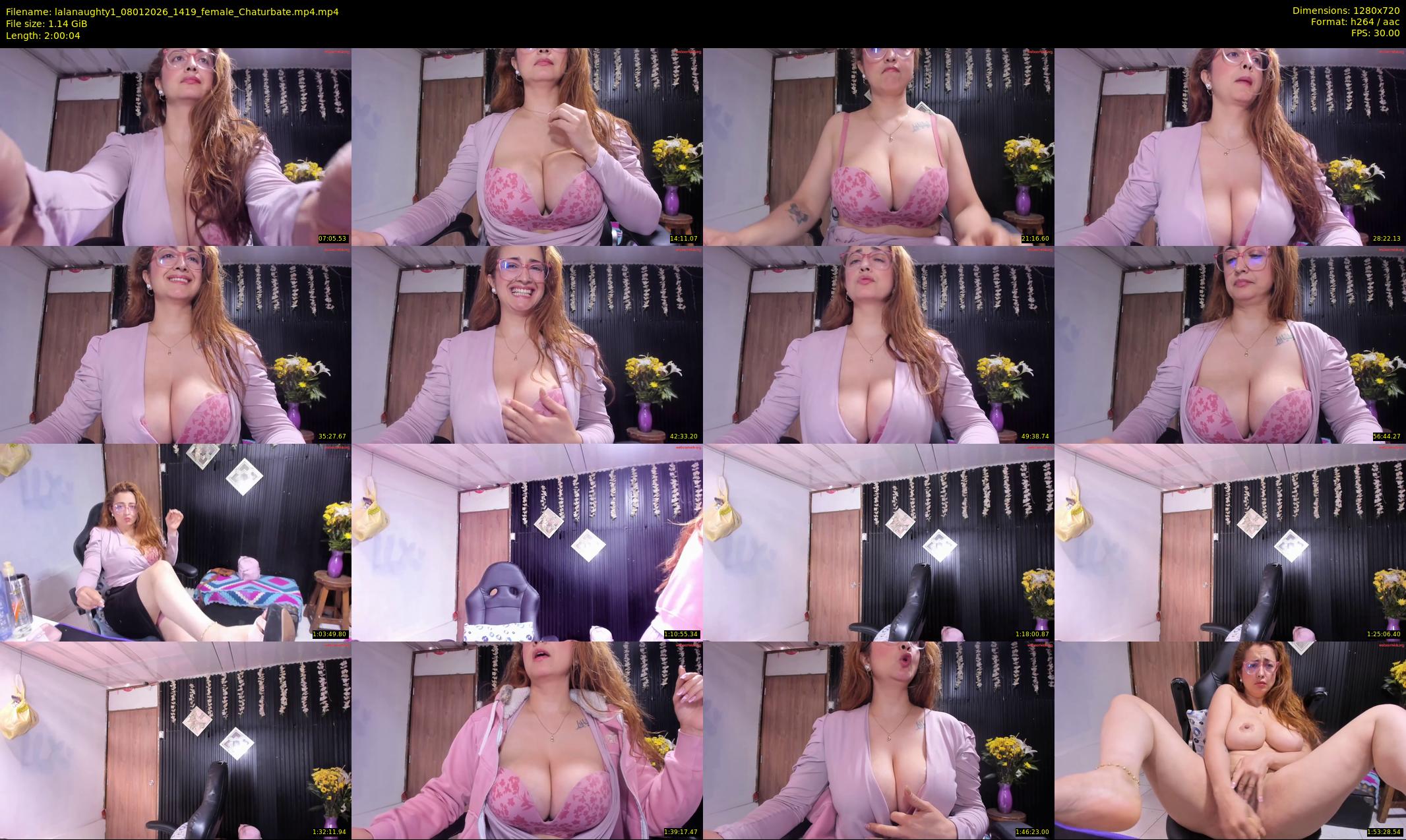 lalanaughty1 — 121 minute Chaturbate female cam show recording, 720p, Jan 8, 2026