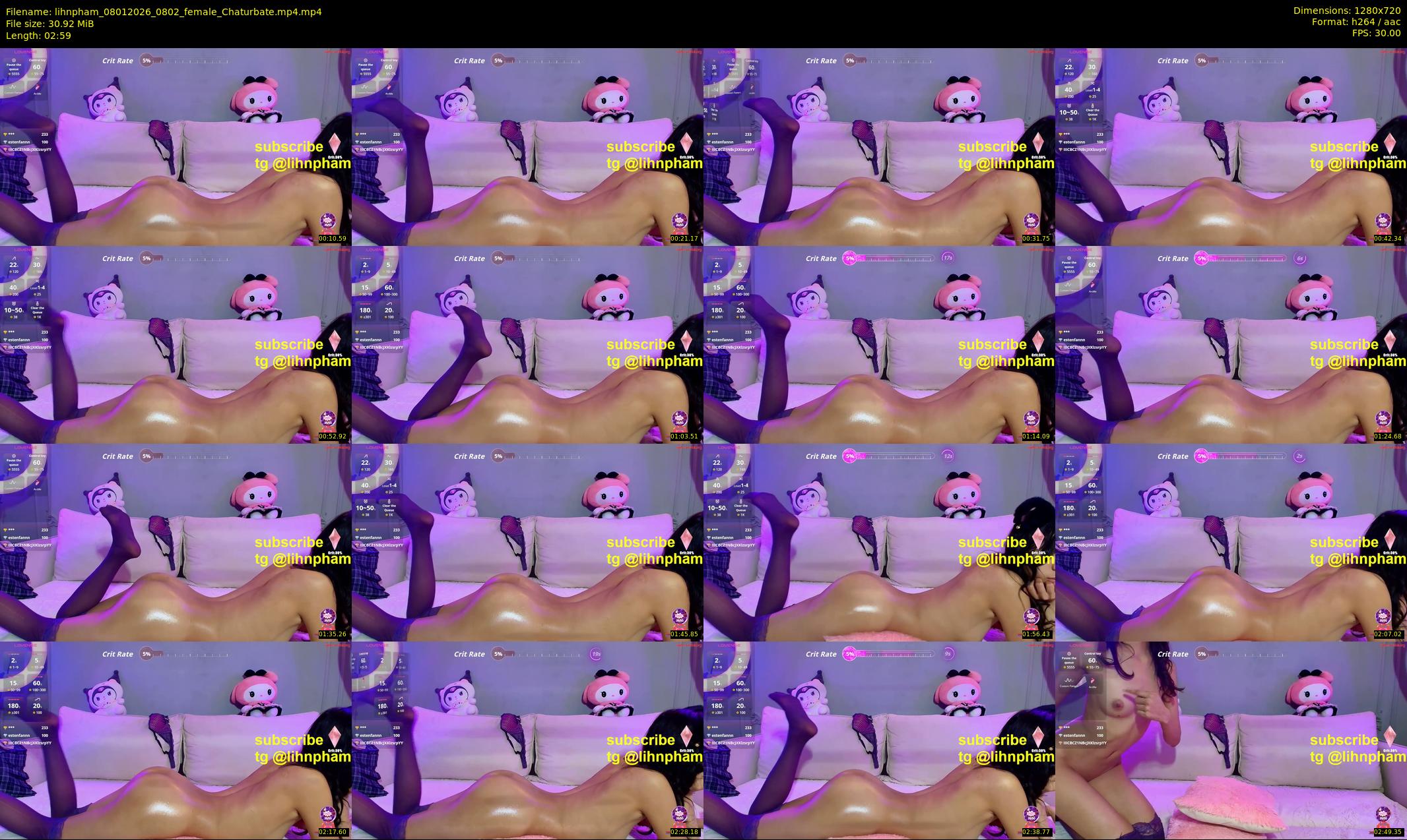 lihnpham — 3 minute Chaturbate female cam show recording, 720p, Jan 8, 2026
