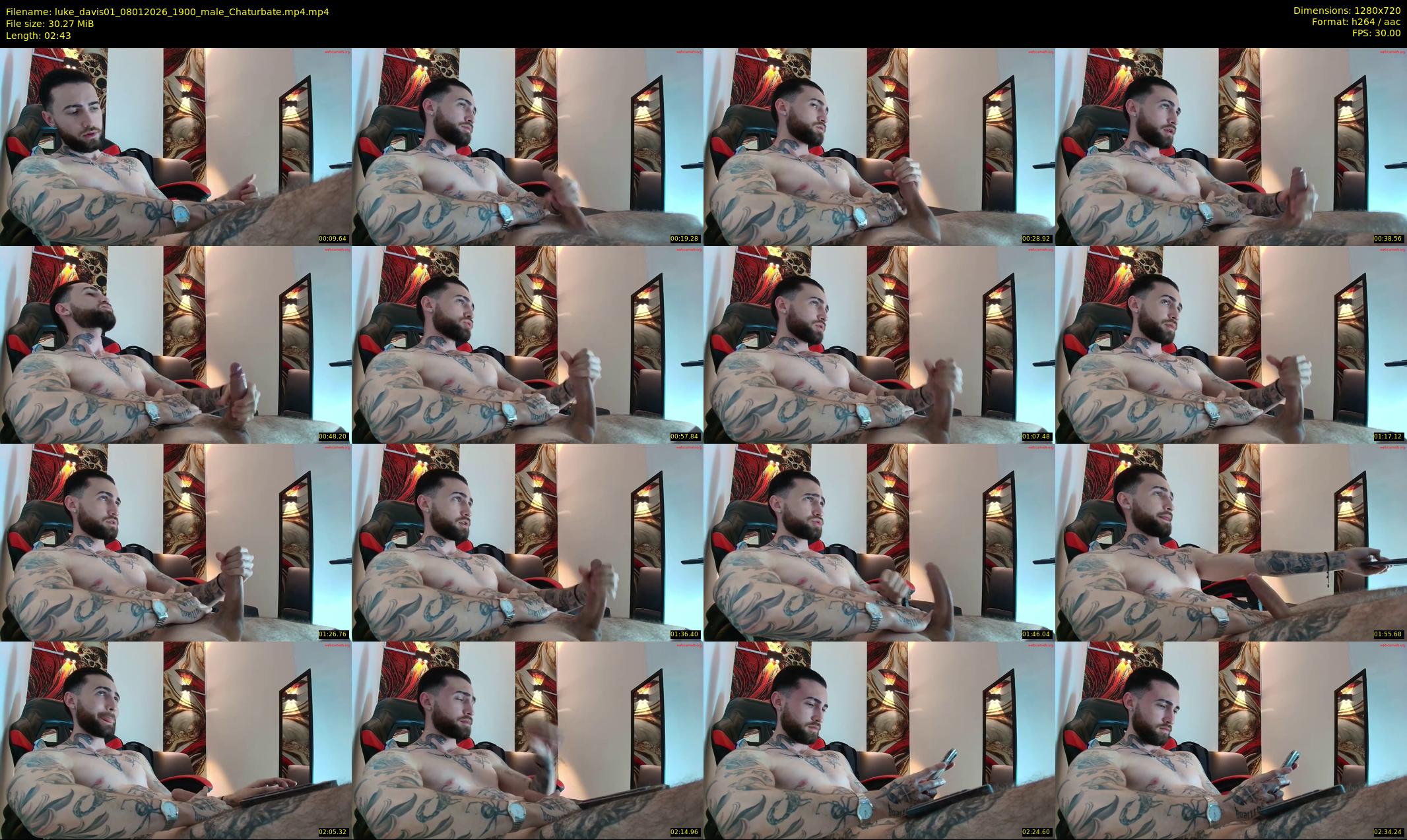 luke_davis01 — 3 minute Chaturbate male cam show recording, 720p, Jan 8, 2026