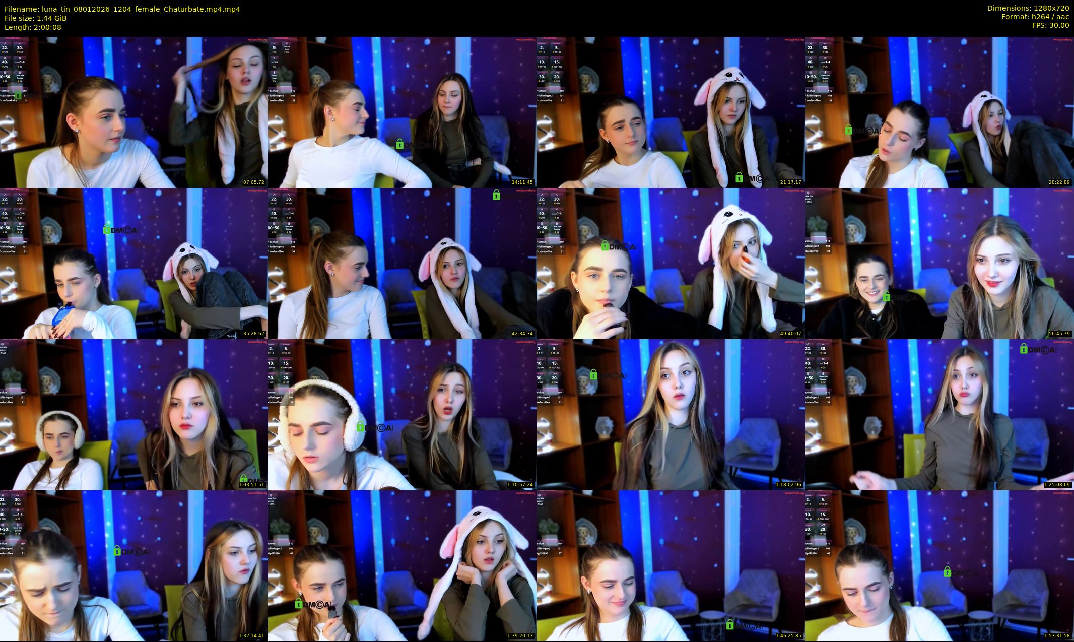 luna_tin — 121 minute Chaturbate couple cam show recording, 720p, Jan 8, 2026
