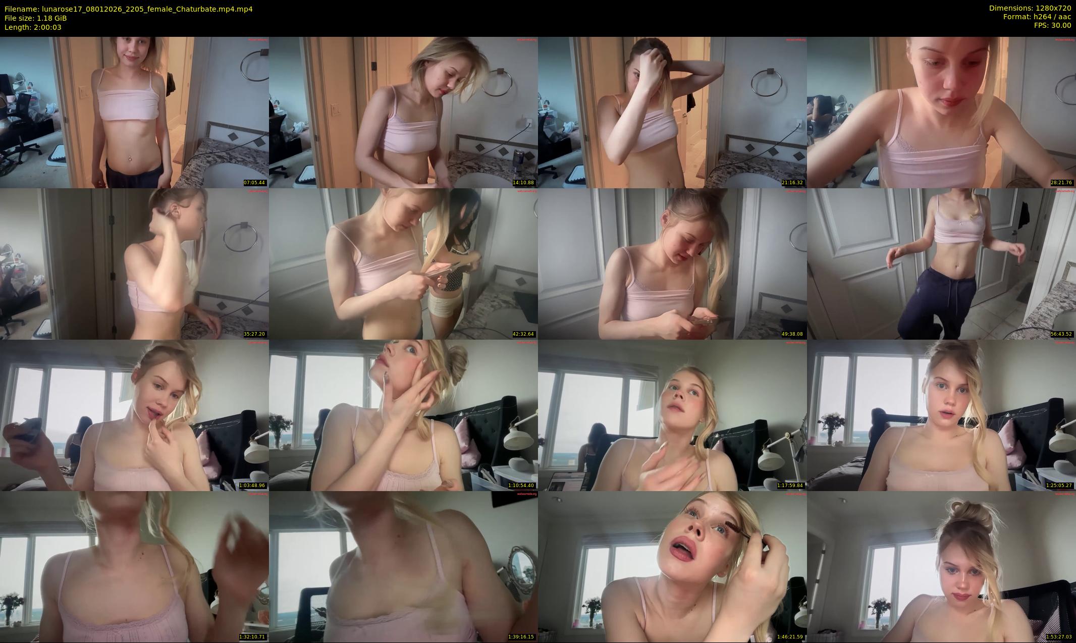 lunarose17 — 121 minute Chaturbate female cam show recording, 720p, Jan 8, 2026