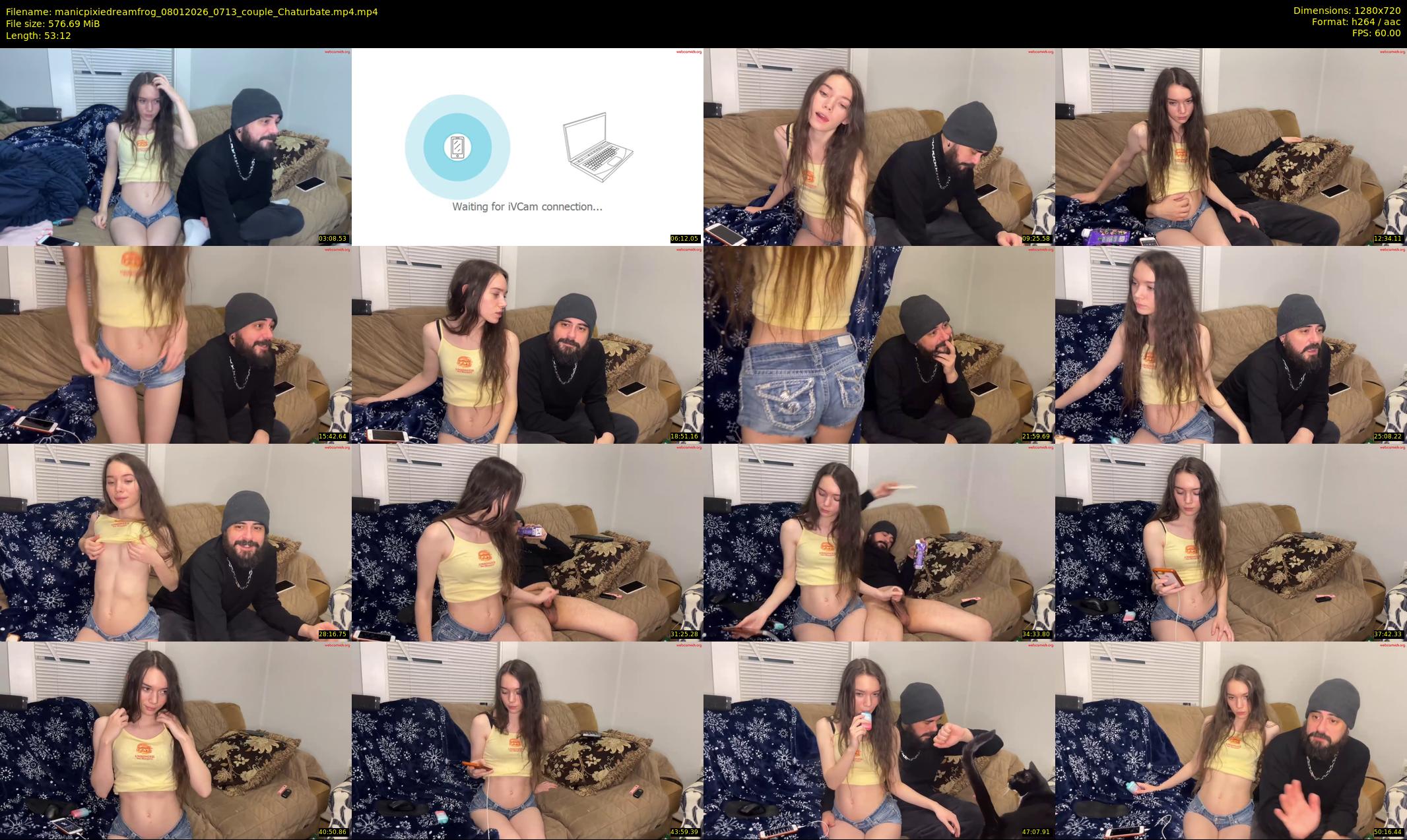 manicpixiedreamfrog — 54 minute Chaturbate couple cam show recording, 720p, Jan 8, 2026