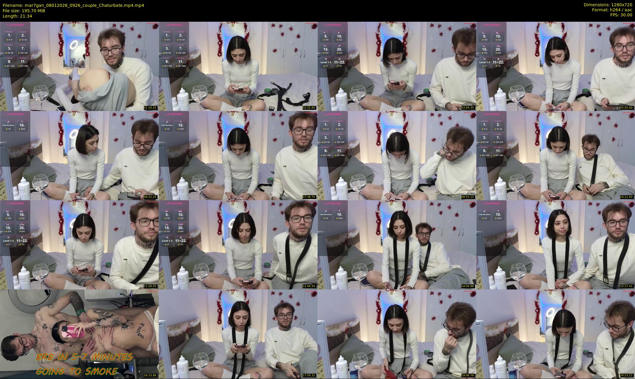 mar7gan — 22 minute Chaturbate couple cam show recording, 720p, Jan 8, 2026