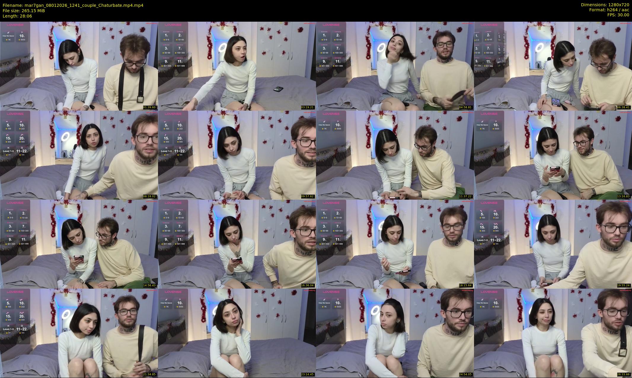 mar7gan — 29 minute Chaturbate couple cam show recording, 720p, Jan 8, 2026