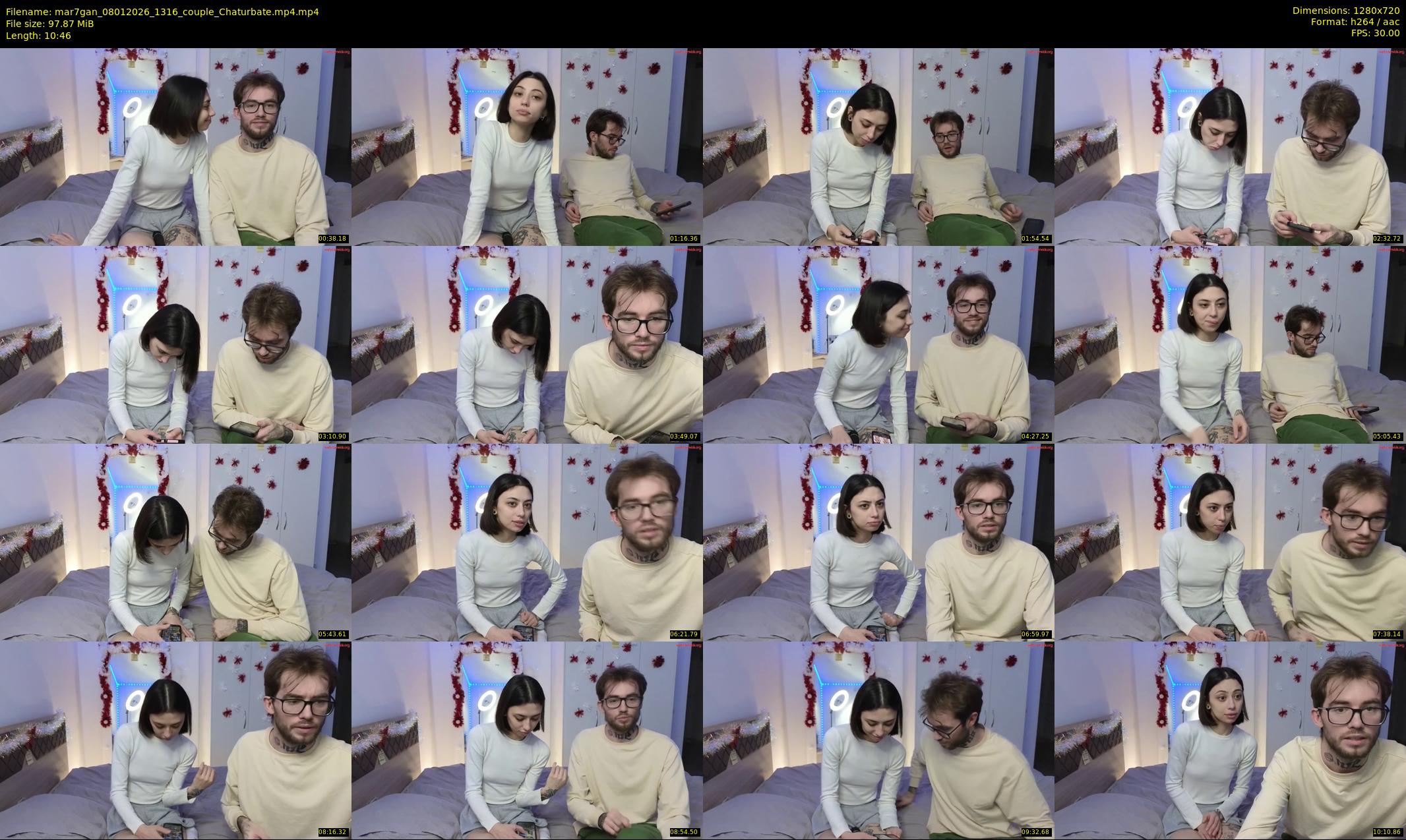 mar7gan — 11 minute Chaturbate couple cam show recording, 720p, Jan 8, 2026