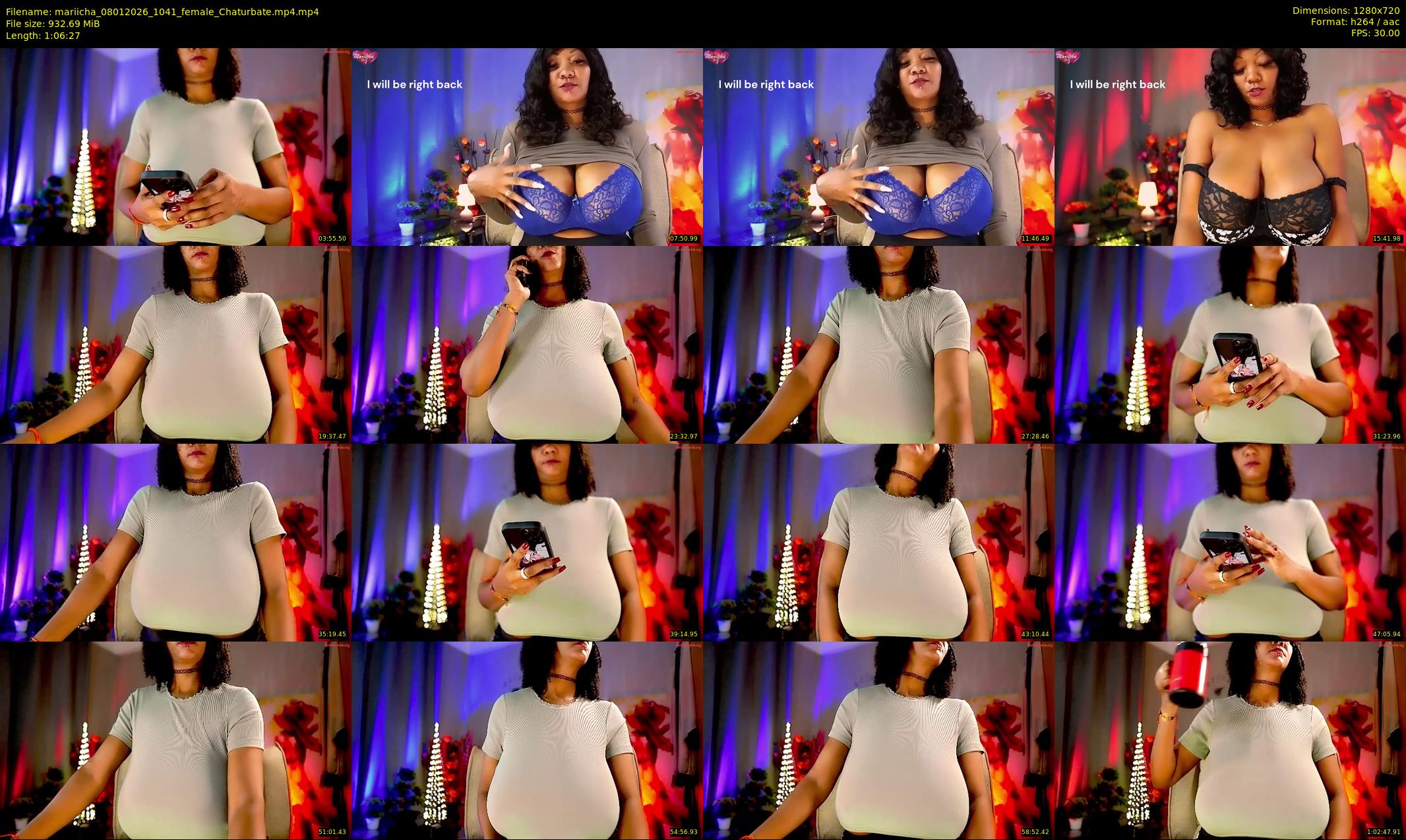 mariicha — 67 minute Chaturbate female cam show recording, 720p, Jan 8, 2026