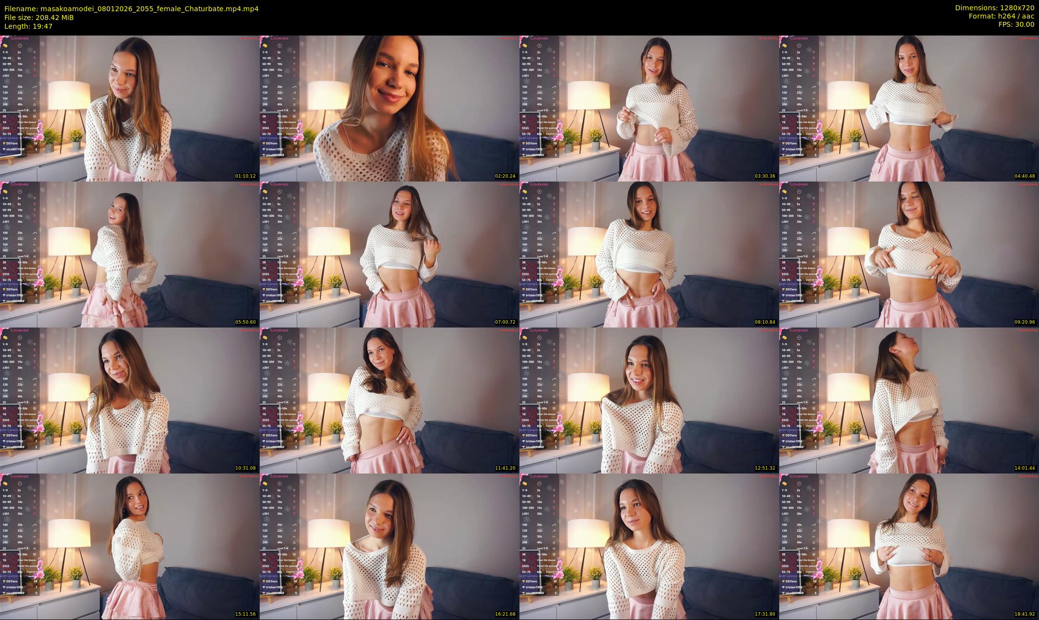 masakoamodei — 20 minute Chaturbate female cam show recording, 720p, Jan 8, 2026