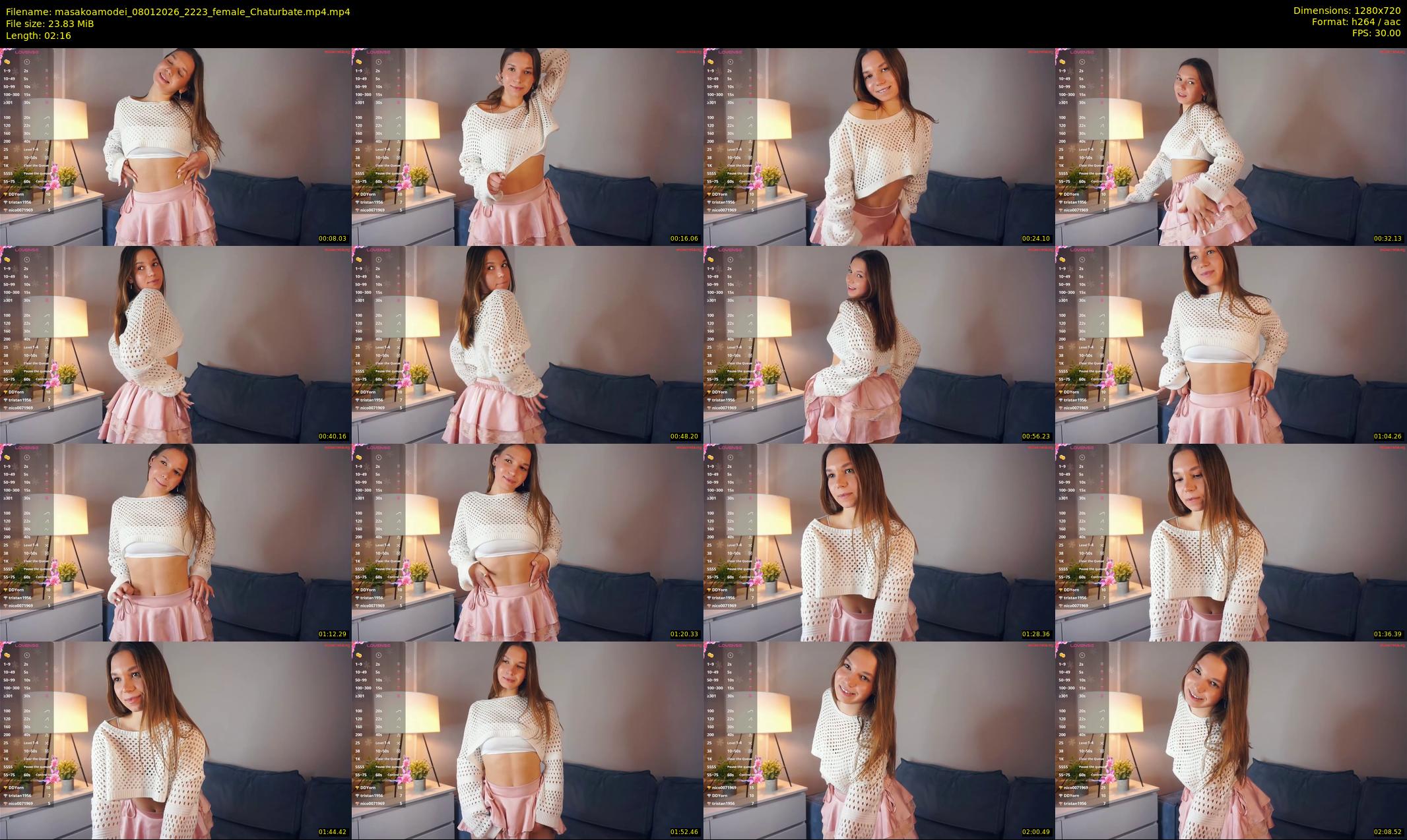 masakoamodei — 3 minute Chaturbate female cam show recording, 720p, Jan 8, 2026