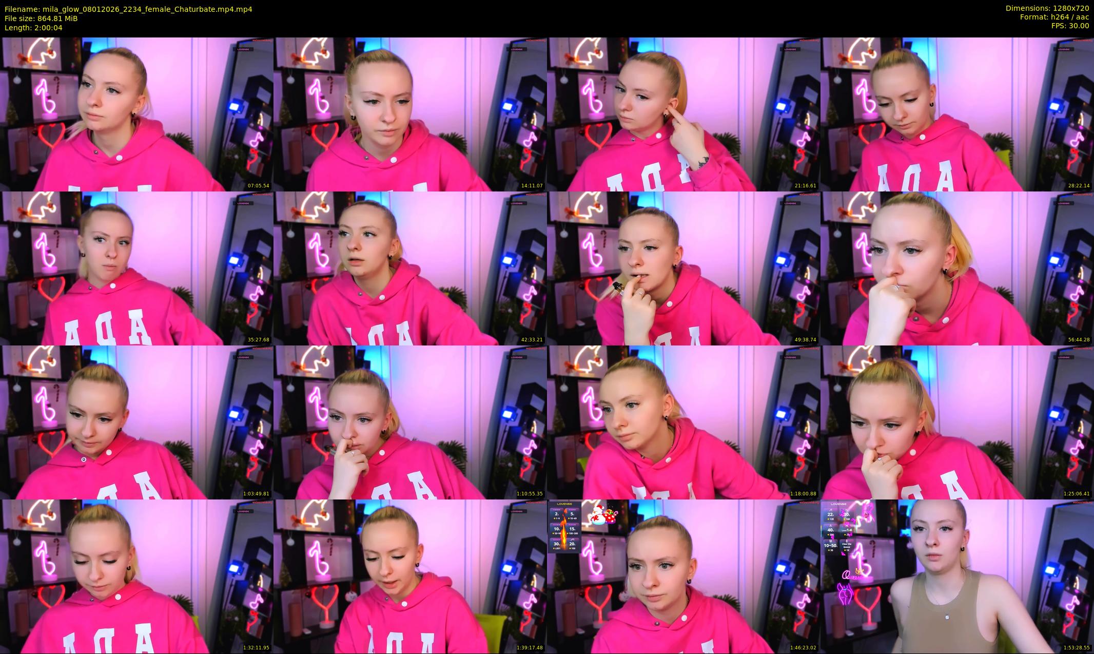 mila_glow — 121 minute Chaturbate female cam show recording, 720p, Jan 8, 2026