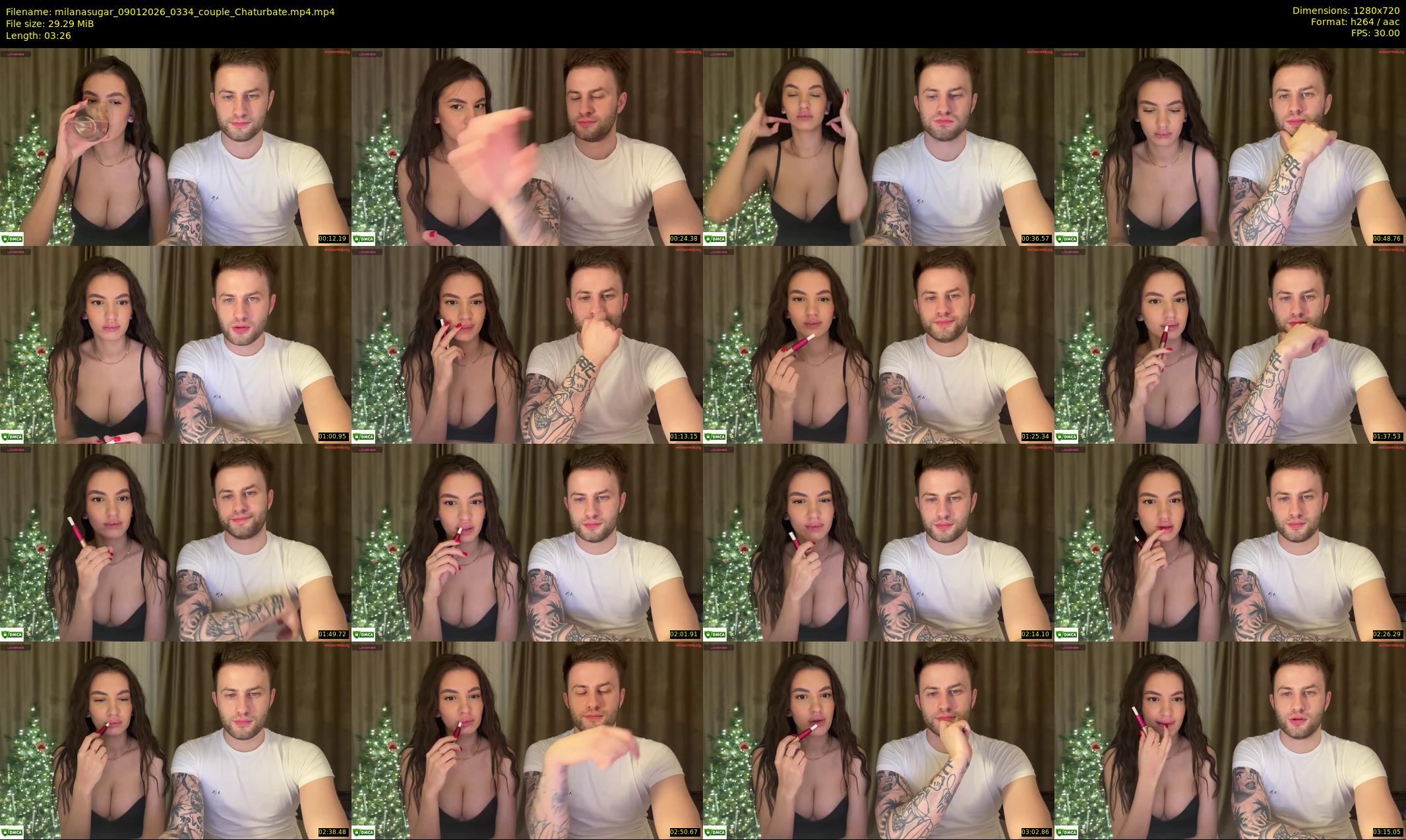 milanasugar — 4 minute Chaturbate couple cam show recording, 720p, Jan 9, 2026