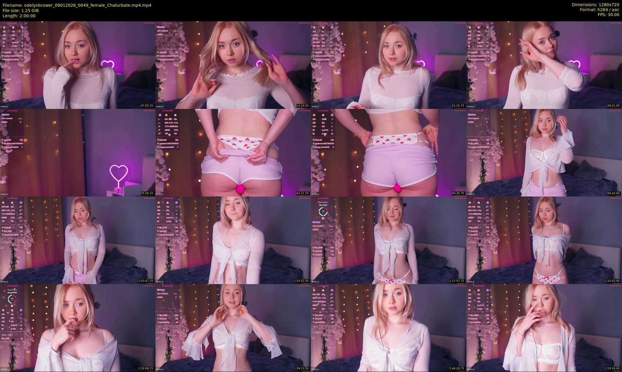 odelynbrower — 120 minute Chaturbate female cam show recording, 720p, Jan 9, 2026