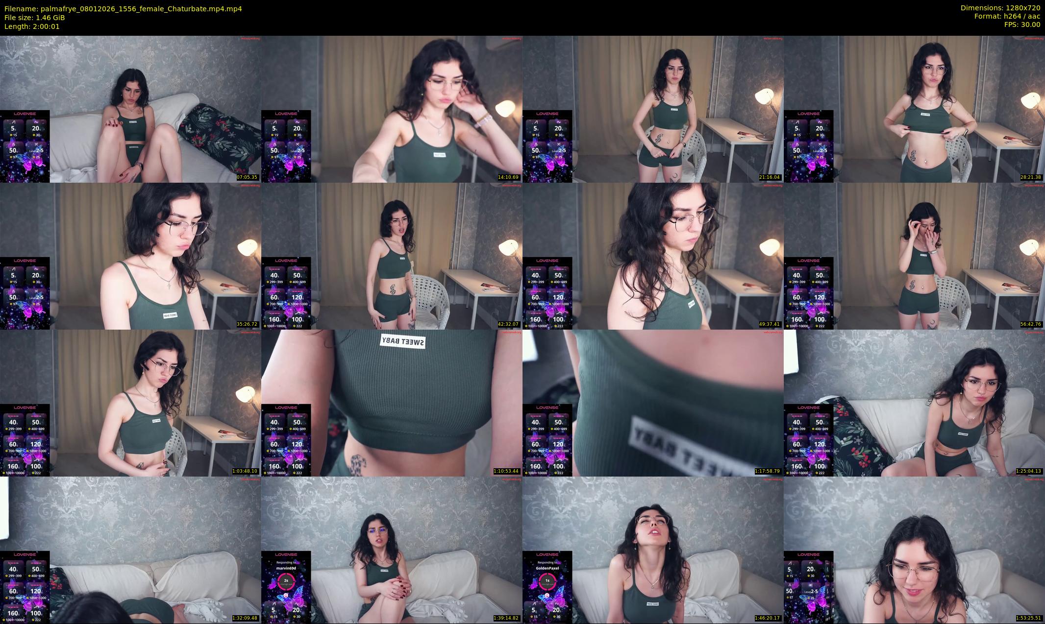 palmafrye — 121 minute Chaturbate female cam show recording, 720p, Jan 8, 2026
