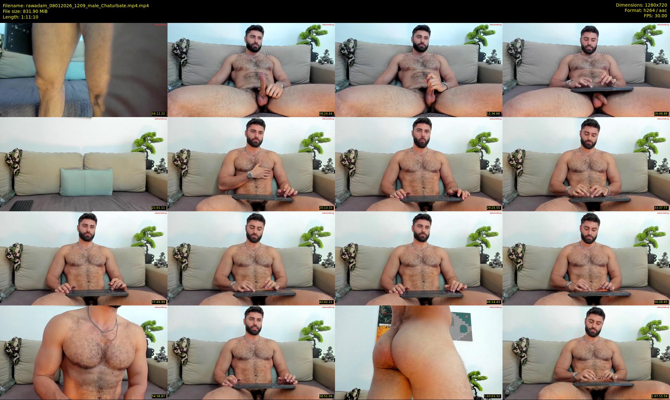rawadam — 72 minute Chaturbate male cam show recording, 720p, Jan 8, 2026
